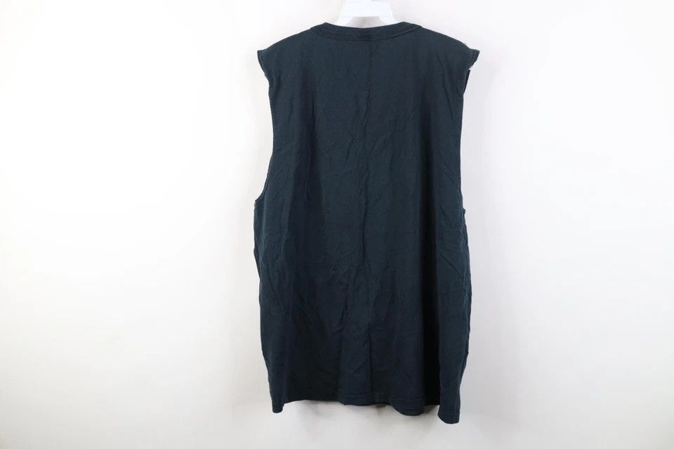 Russell Athletic Vintage 90s Russell Athletic Blank Muscle T-Shirt Black USA Size US L / EU 52-54 / 3 - 9 Thumbnail