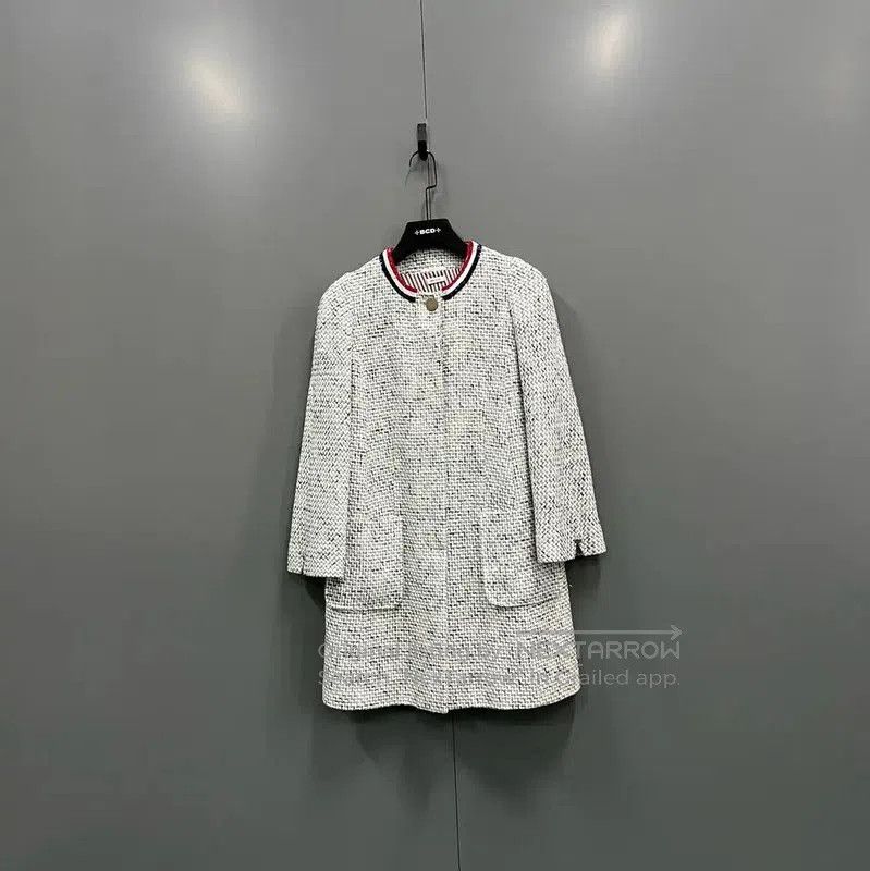 Thom Browne Thom Browne Grey Wool Long Coat for Women . Size XXS / US 00 / IT 34 - 1 Thumbnail