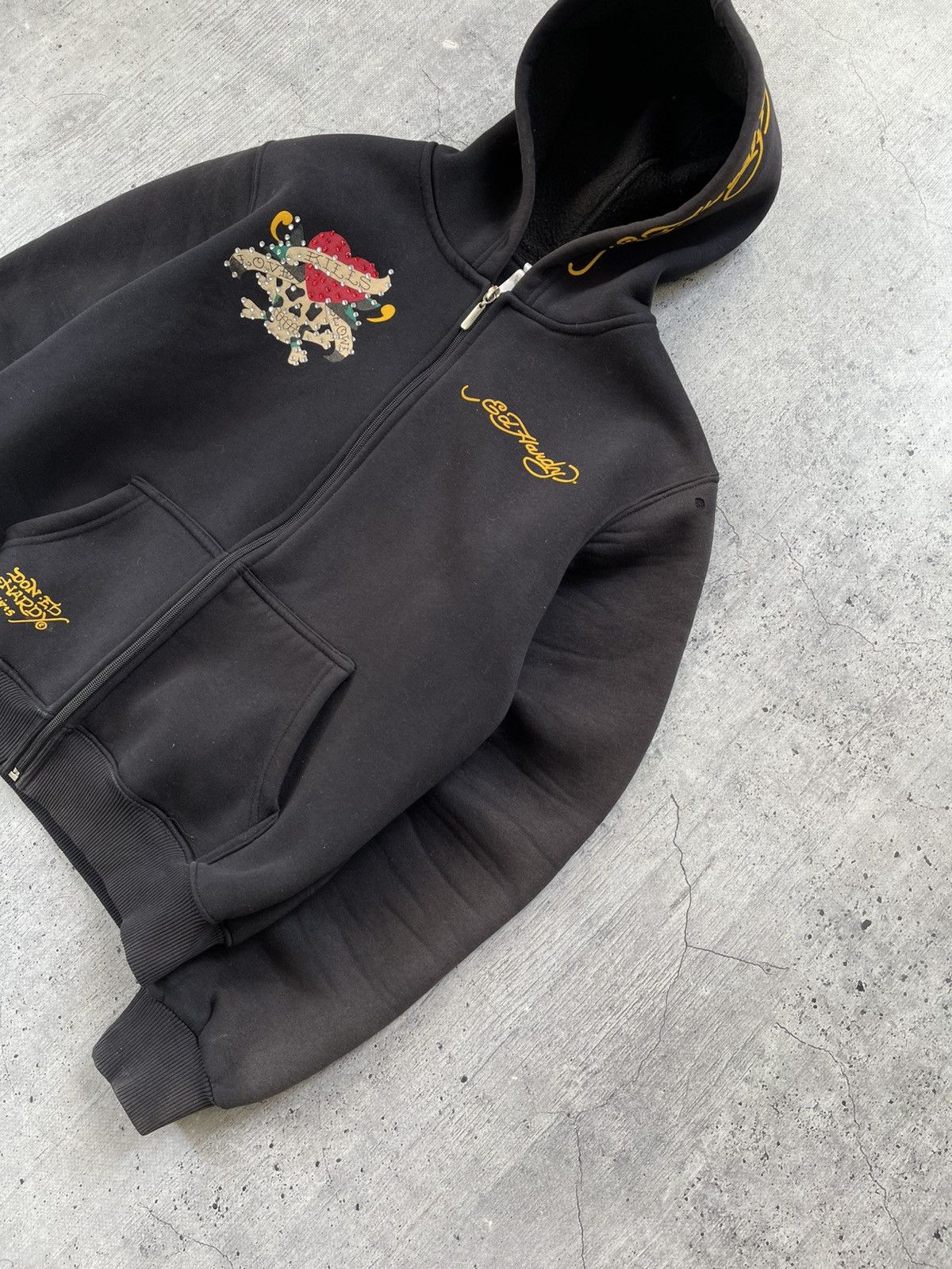 Ed Hardy × Vintage Ed hardy zip up hoodie y2k veryrare Size XXL / US 16-18 / IT 52-54 - 4 Thumbnail