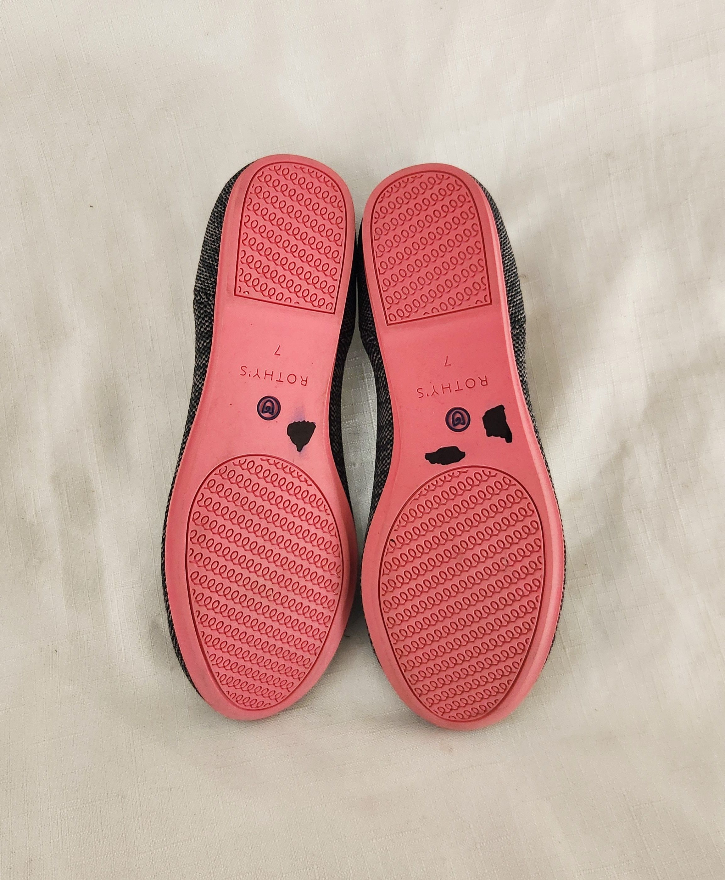 Designer ROTHY’S “THE FLAT” Charcoal Birdseye Knit Round Toe SlipOn 7 Size US 7 / IT 37 - 6 Thumbnail