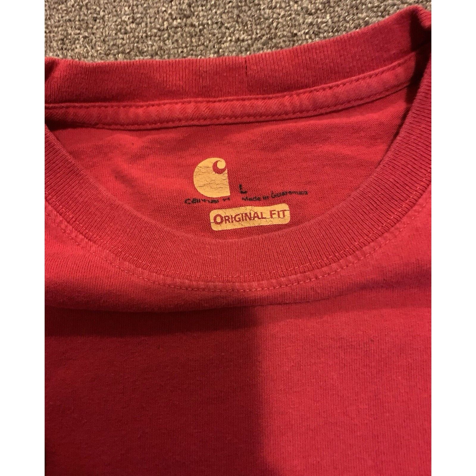 Carhartt Carhartt Original Fit Long Sleeve Red Shirt US Men’s Size L Size US L / EU 52-54 / 3 - 3 Thumbnail