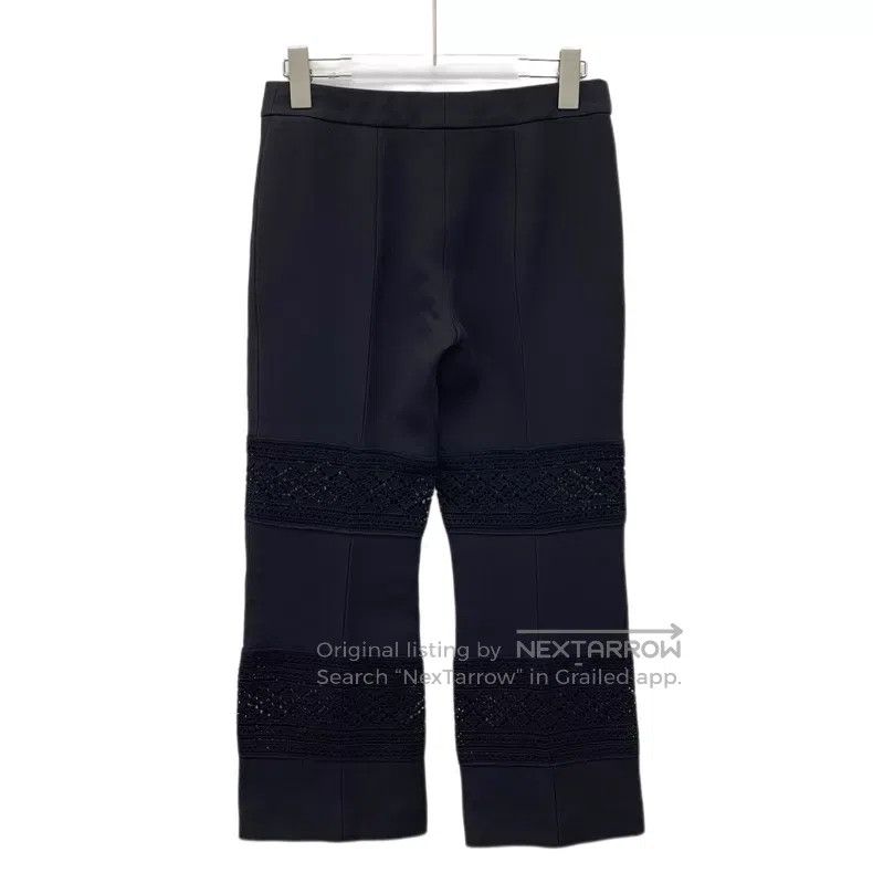 Alexander McQueen Alexander Mcqueen Black hollow stitched wool casual trouse Size 24" / US 00 / IT 34 - 2 Thumbnail