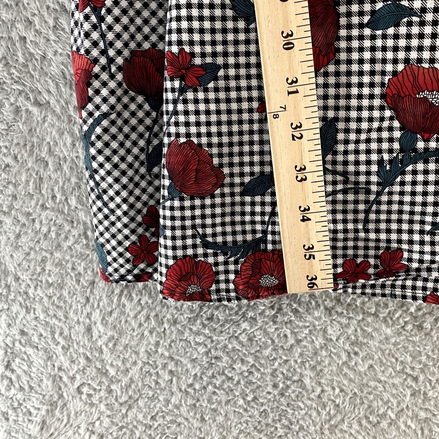 Vintage VINTAGE City Chic Dress Womens XS/14 Off Shoulder Gingham Floral Pockets Fit Flare Size XL / US 12-14 / IT 48-50 - 4 Thumbnail