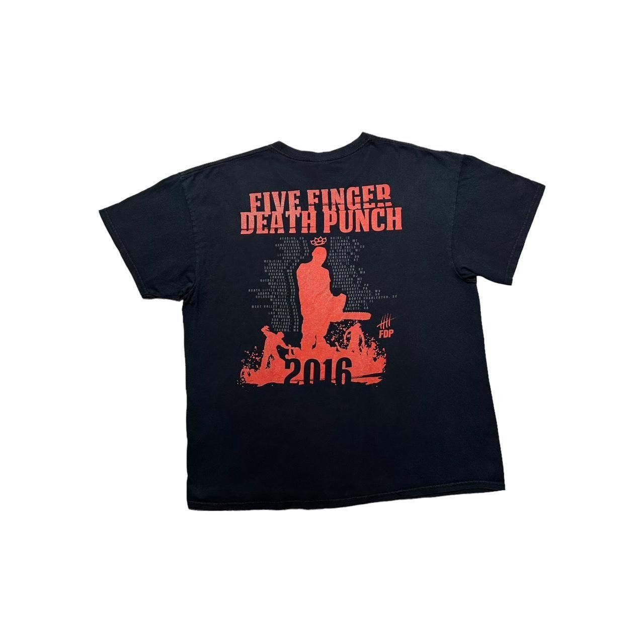 Band Tees × Gildan × Vintage Five Finger Death Punch Got Your Six T-Shirt Size US XL / EU 56 / 4 - 2 Thumbnail