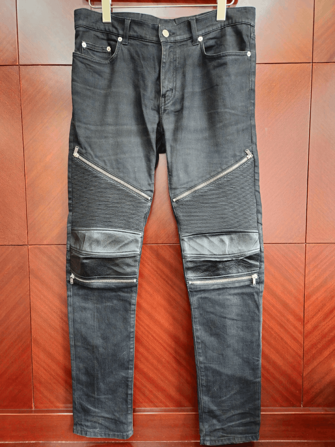 Saint Laurent Paris Saint Laurent Paris Leather Joint D02 Denim Size US 33 - 1 Thumbnail