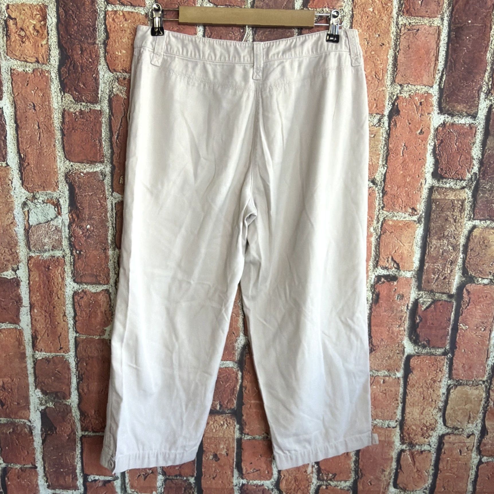 Eileen Fisher VINTAGE Eileen Fisher Pants Women XS Beige Organic Cotton Pants Size 26" / US 2 / IT 38 - 3 Thumbnail