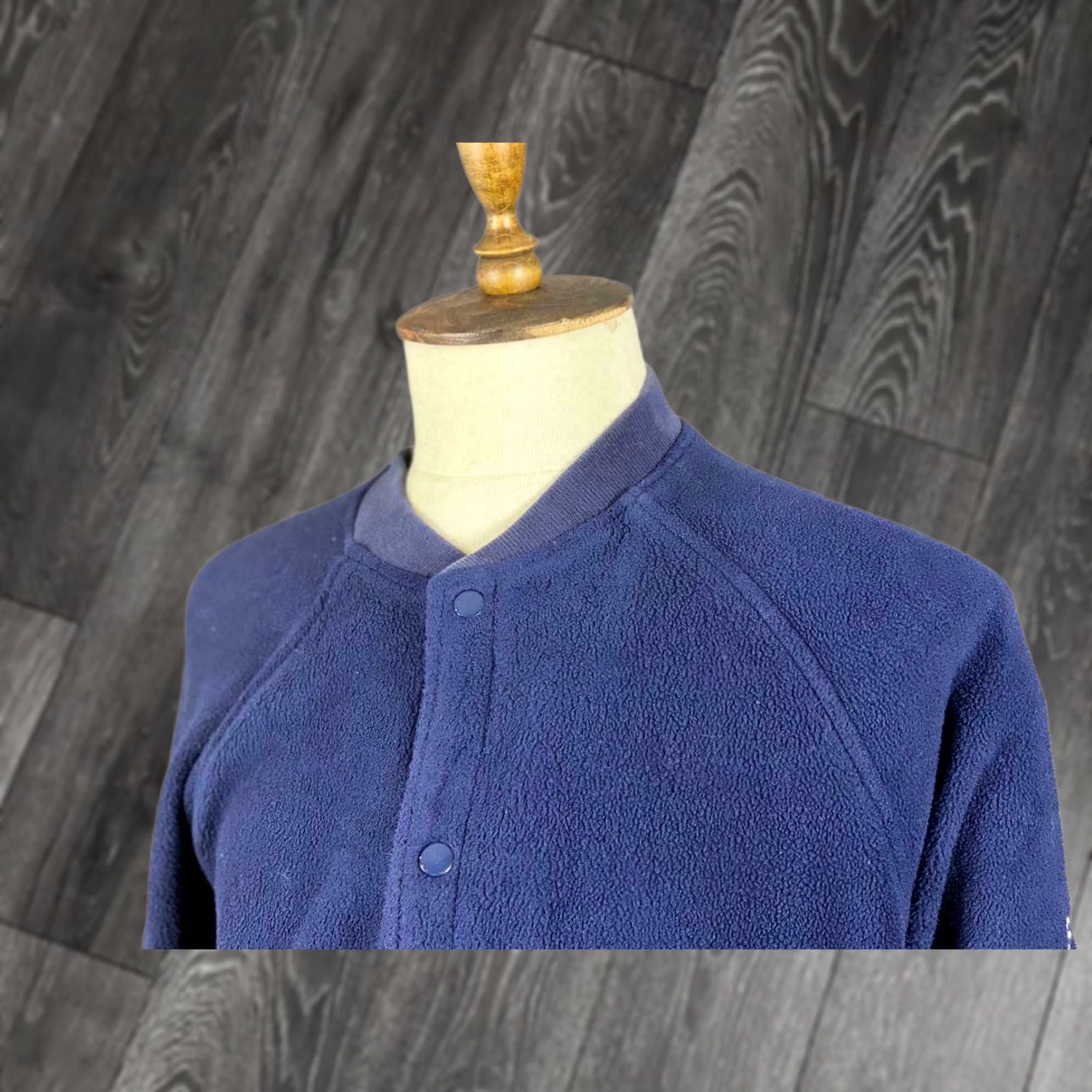 Polo Ralph Lauren Men Polo Jacket Blue Big Logo Fleece Bomber Size S