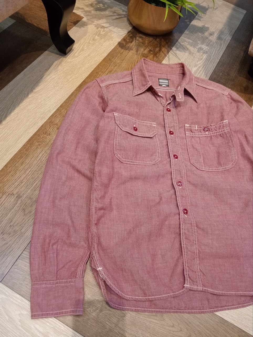 Momotaro Jeans MOMOTARO JEANS 5OZ SELVEDGE CHAMBRAY WORK SHIRT Size US S / EU 44-46 / 1 - 5 Thumbnail