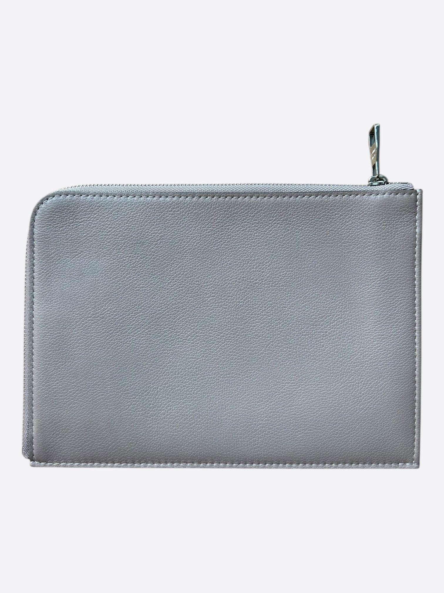 Louis Vuitton Louis Vuitton Grey Leather Jules Zip Pouch PM Size ONE SIZE - 2 Thumbnail