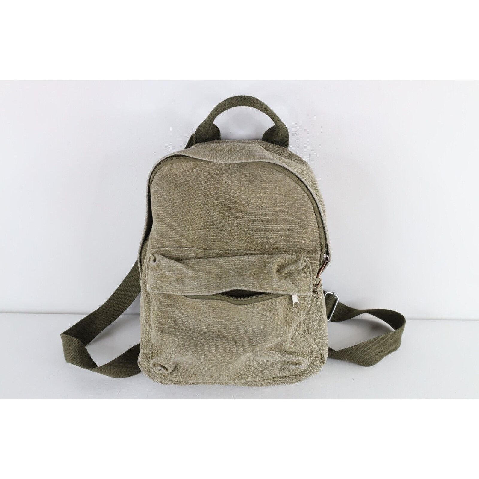 Vintage 90s Streetwear Distressed Blank Canvas Mini Backpack
