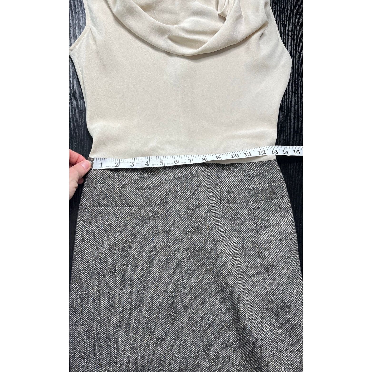 Escada Stunning Escada Draped Neck Silk/Wool/Angora Tweed Dress Size XS / US 0-2 / IT 36-38 - 10 Thumbnail