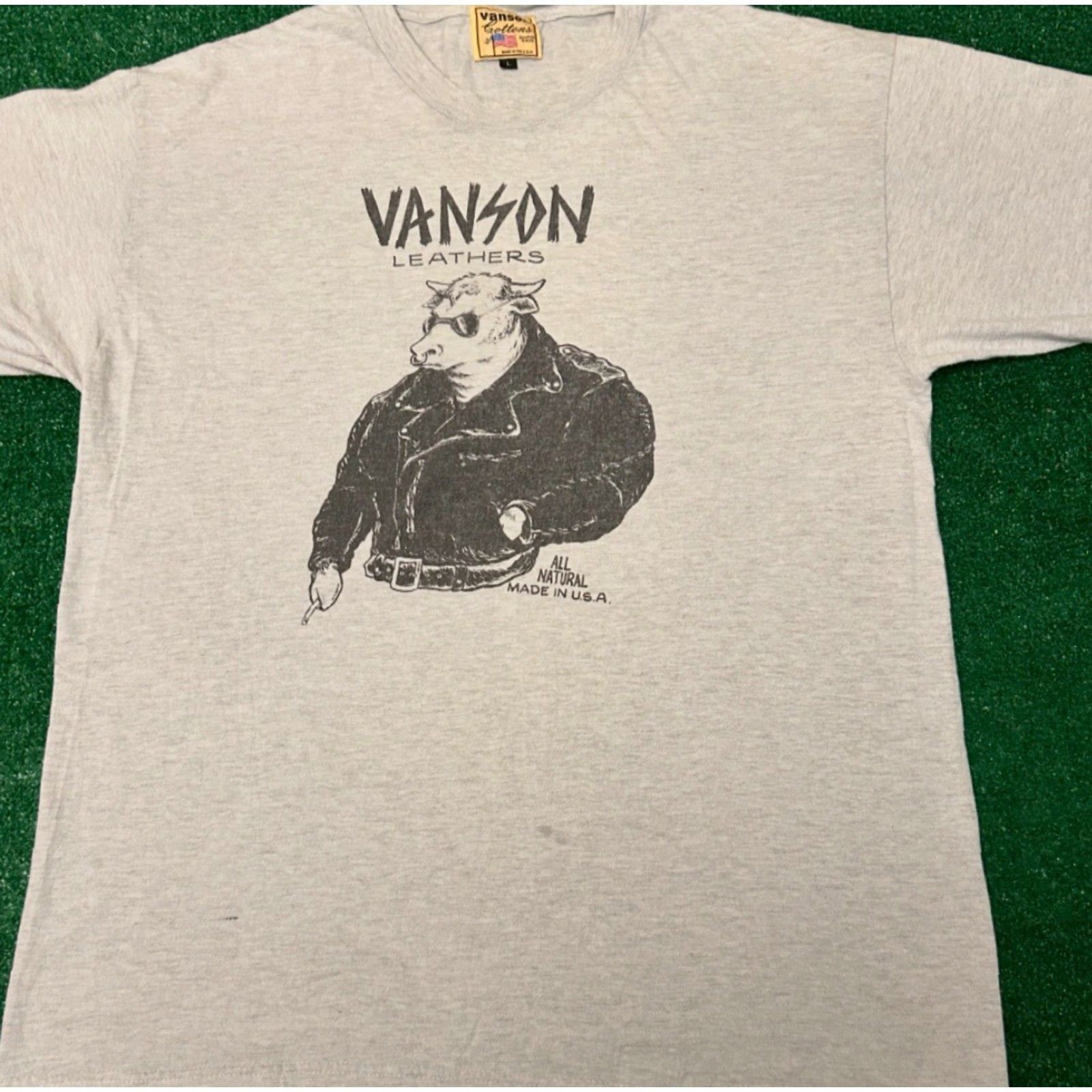 Vintage VINTAGE Vanson Leathers Shirt Logo 90s Mens Large Gray USA Biker Motorcycle VTG Shirt Mens Size Large Size US L / EU 52-54 / 3 - 4 Thumbnail