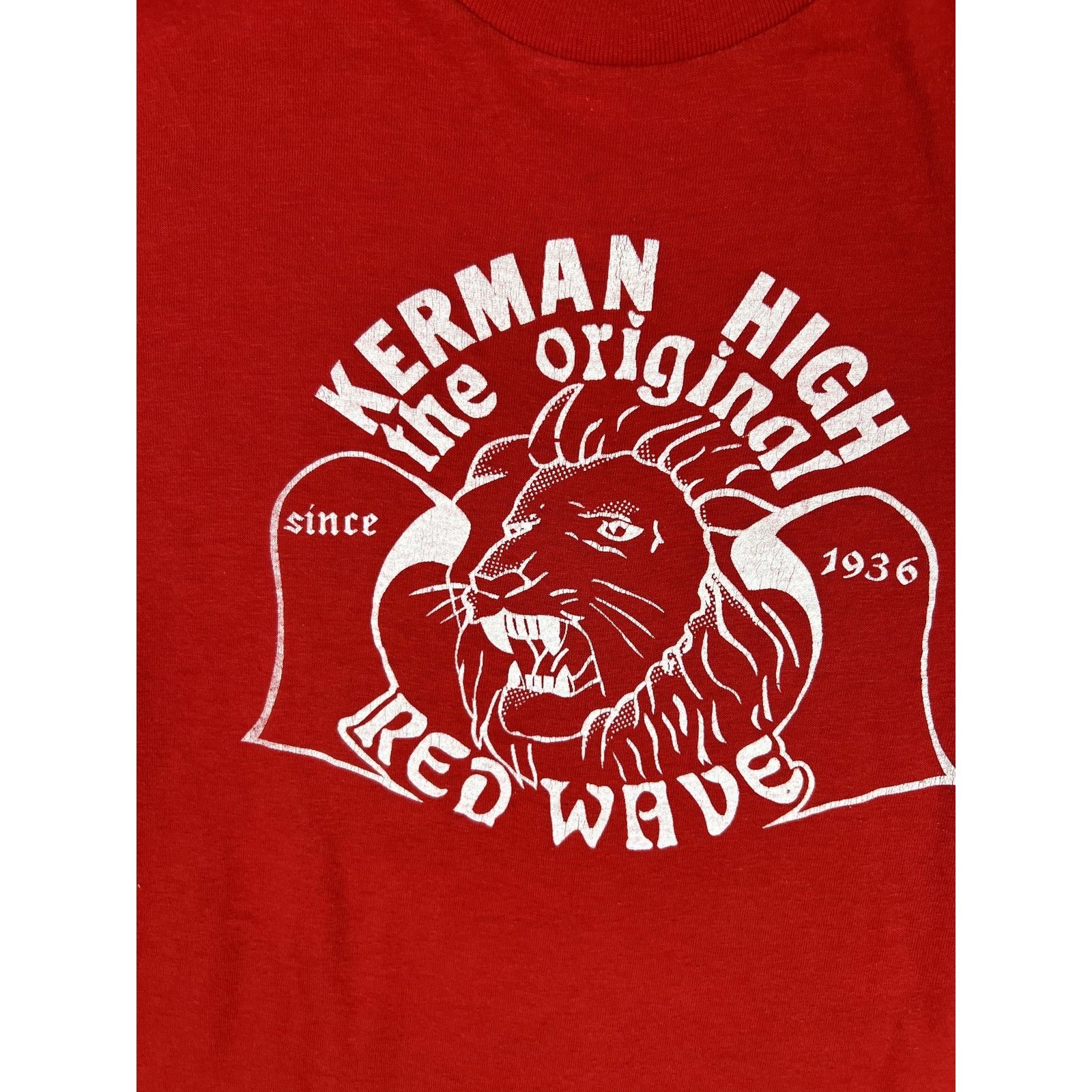 Vintage Vintage Kerman High School T-Shirt Size M/L Single Stitch 80 Size US M / EU 48-50 / 2 - 2 Thumbnail