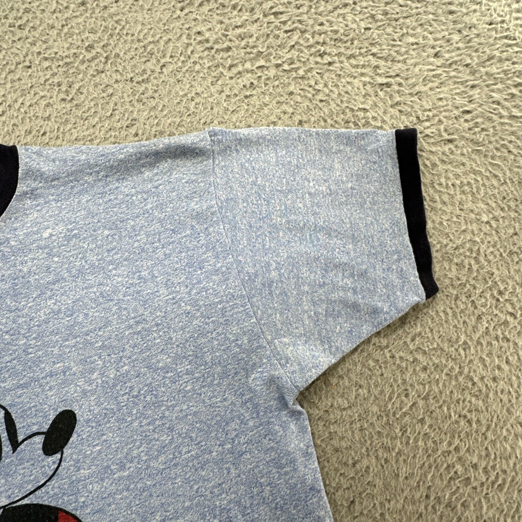 Disney VINTAGE Mickey Mouse Walt Disney Cartoon Cute Classic Ringer T-shirt XL Blue Unisex Adult 70s 80s Graphic Tee Boys Girls Mens Womens Size US XL / EU 56 / 4 - 3 Thumbnail