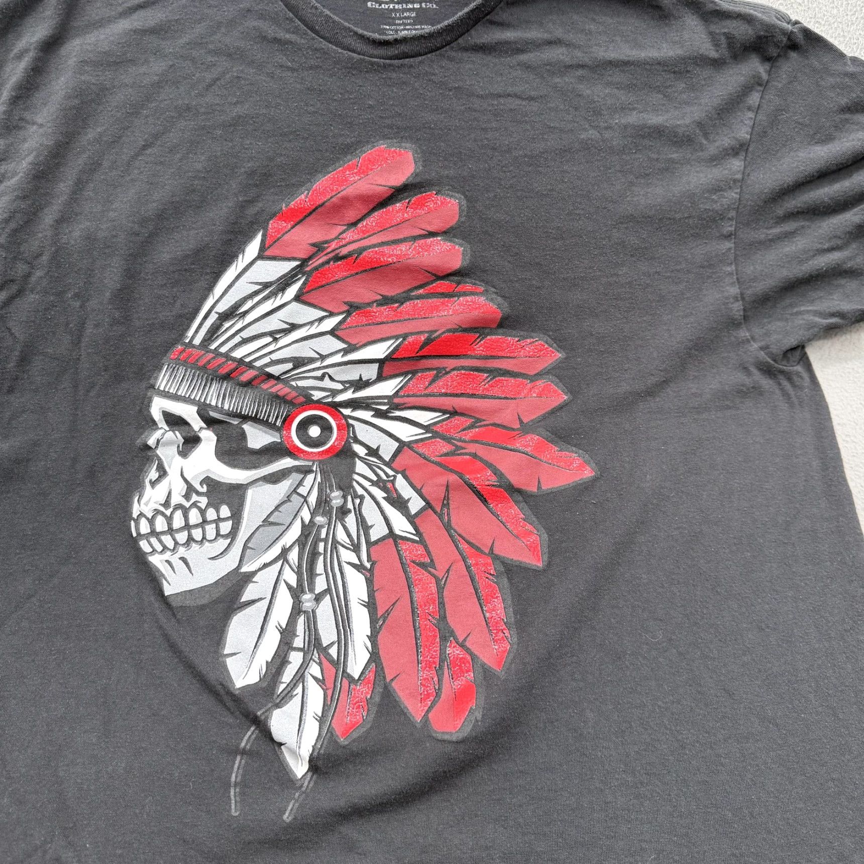Vintage Hard Ten Shirt Mens 2XL Black Skull Tribal Graphic T-Shirt Tee Tagless Crew Neck Short Sleeve Regular Fit Mens Black Skull Tribal Graphic Print 2XL Size US XXL / EU 58 / 5 - 8 Thumbnail