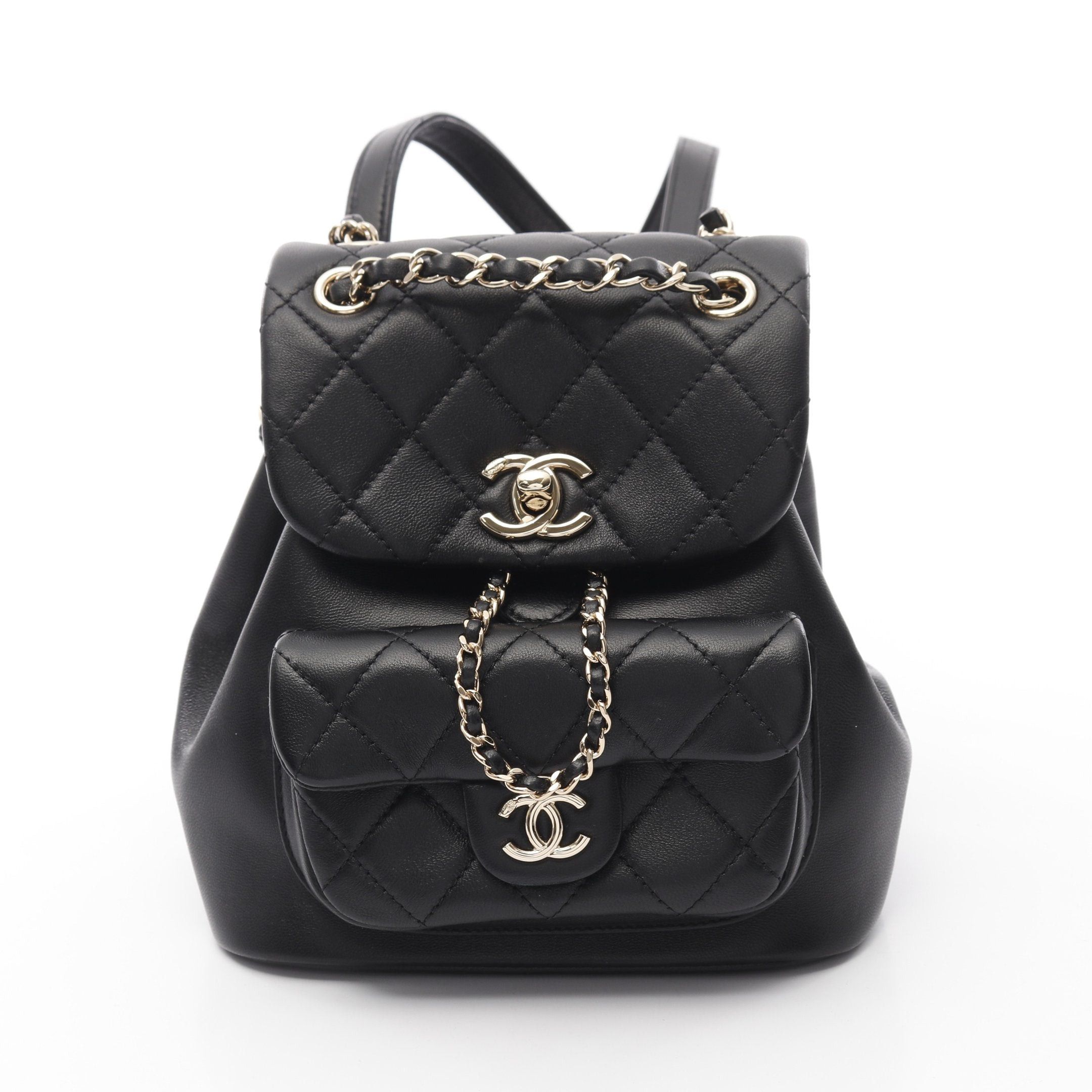 Chanel Chanel Matelasse Backpack Rucksack Lambskin Black Gold Hardware Size ONE SIZE - 1 Thumbnail