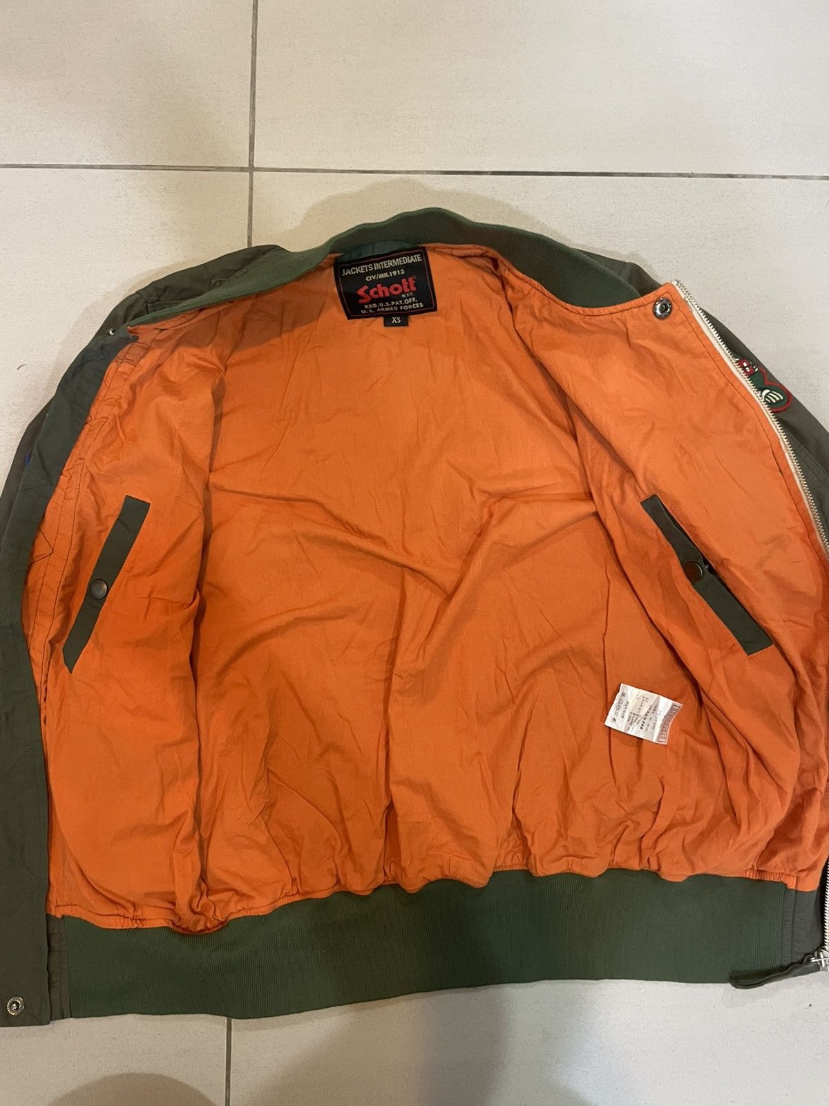 Schott × Vintage Schott army bomber jacket Size US XS / EU 42 / 0 - 3 Thumbnail