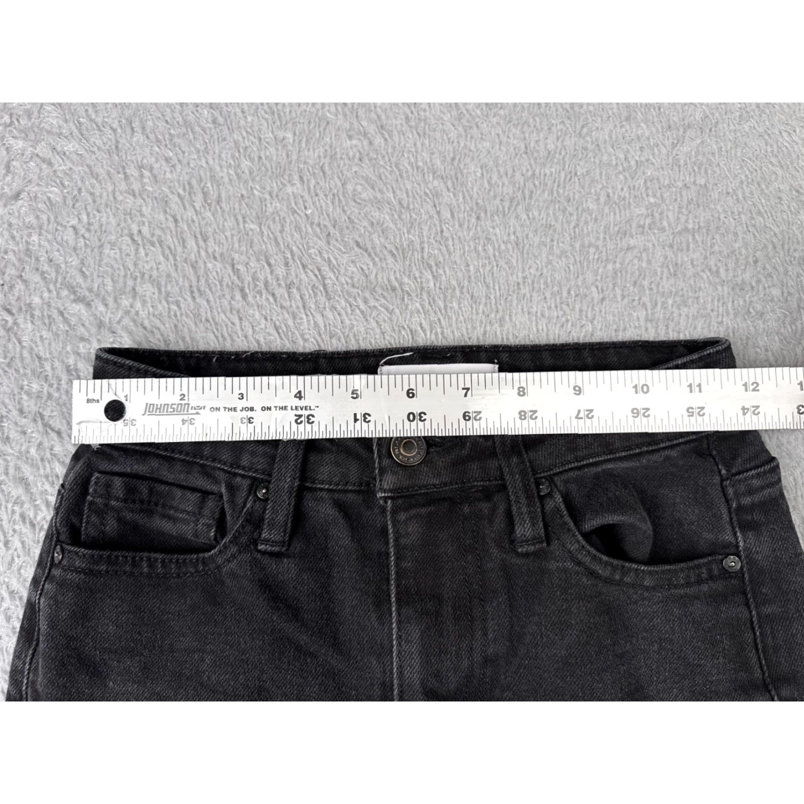 Rsq RSQ Jeans Womens 23 Black Denim Flared High Rise Cotton Blend 23x30 Shirt? Size 40" / US 18 - 7 Thumbnail