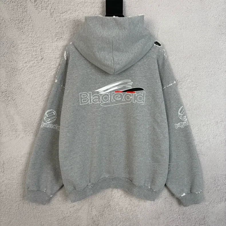 Balenciaga Balenciaga Letter Logo Printed Hooded Long Sleeve Sweater Size US M / EU 48-50 / 2 - 2 Thumbnail