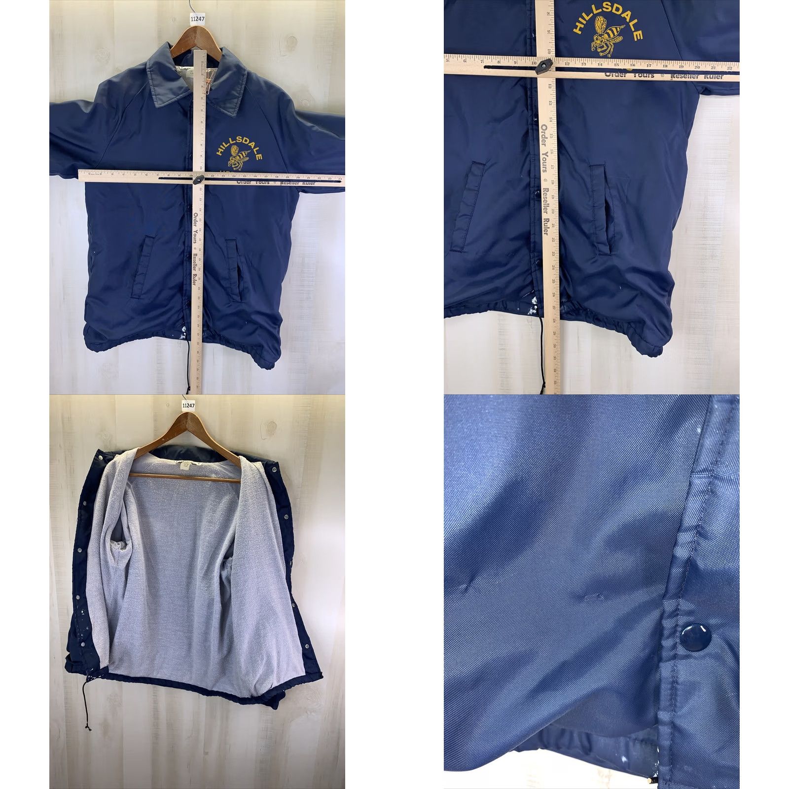 Vintage VINTAGE Scholastic Wear Hillsdale Hornets Blue Lined Windbreaker Jacket Mens S Size US S / EU 44-46 / 1 - 8 Thumbnail
