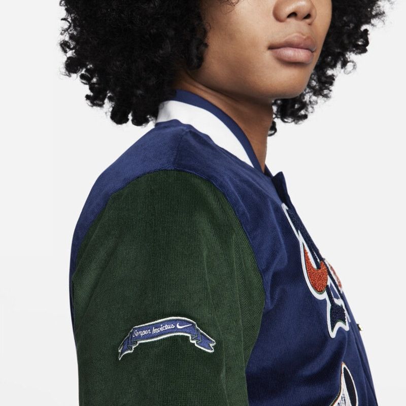 Nike $225 Nike Varsity Corduroy Bomber Jacket Medium FQ6159-410 Size US M / EU 48-50 / 2 - 3 Thumbnail