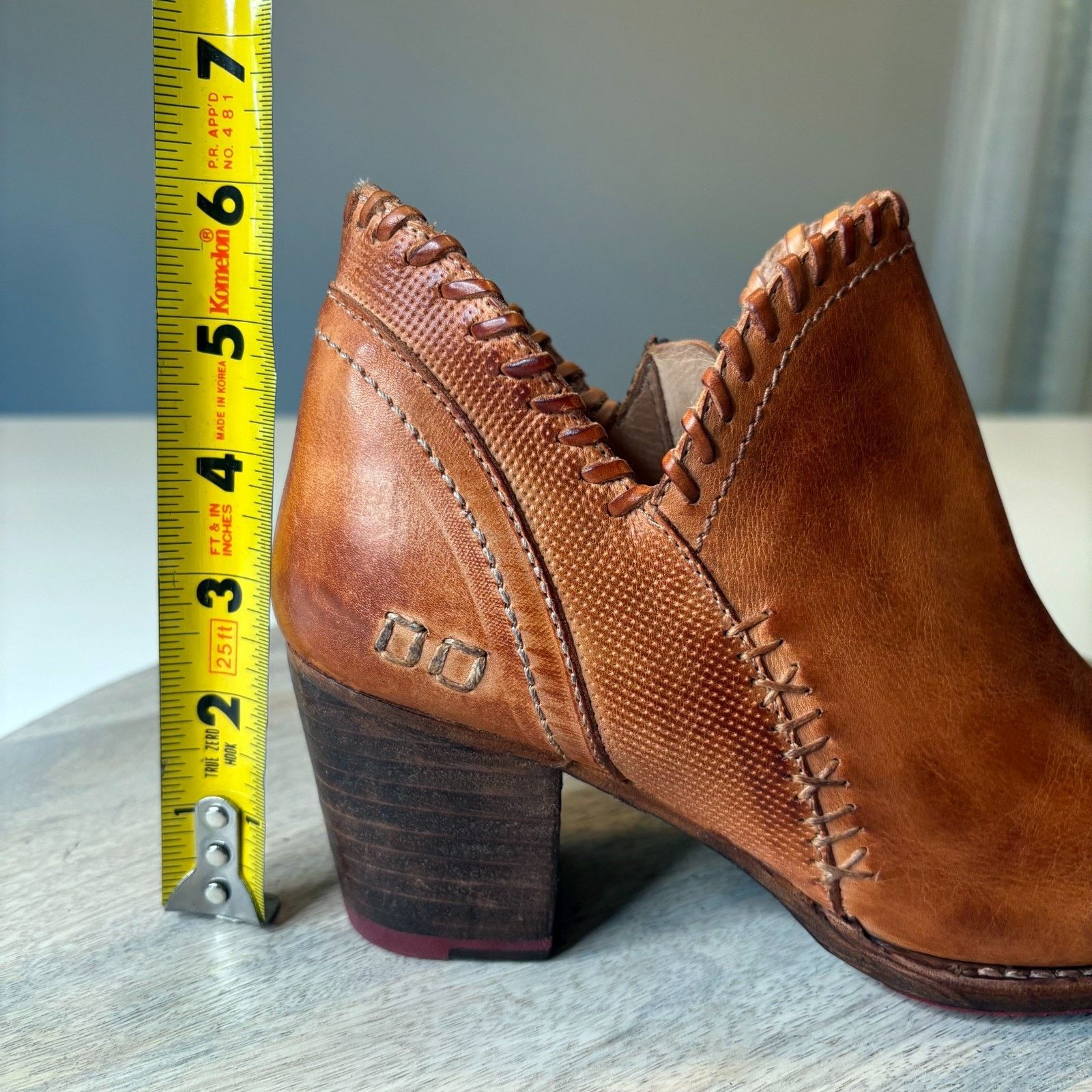 Bed Stu BedStu Carla Booties Tan Rustic Western Boho Boots Sz 8.5 Size US 8.5 / IT 38.5 - 14 Thumbnail