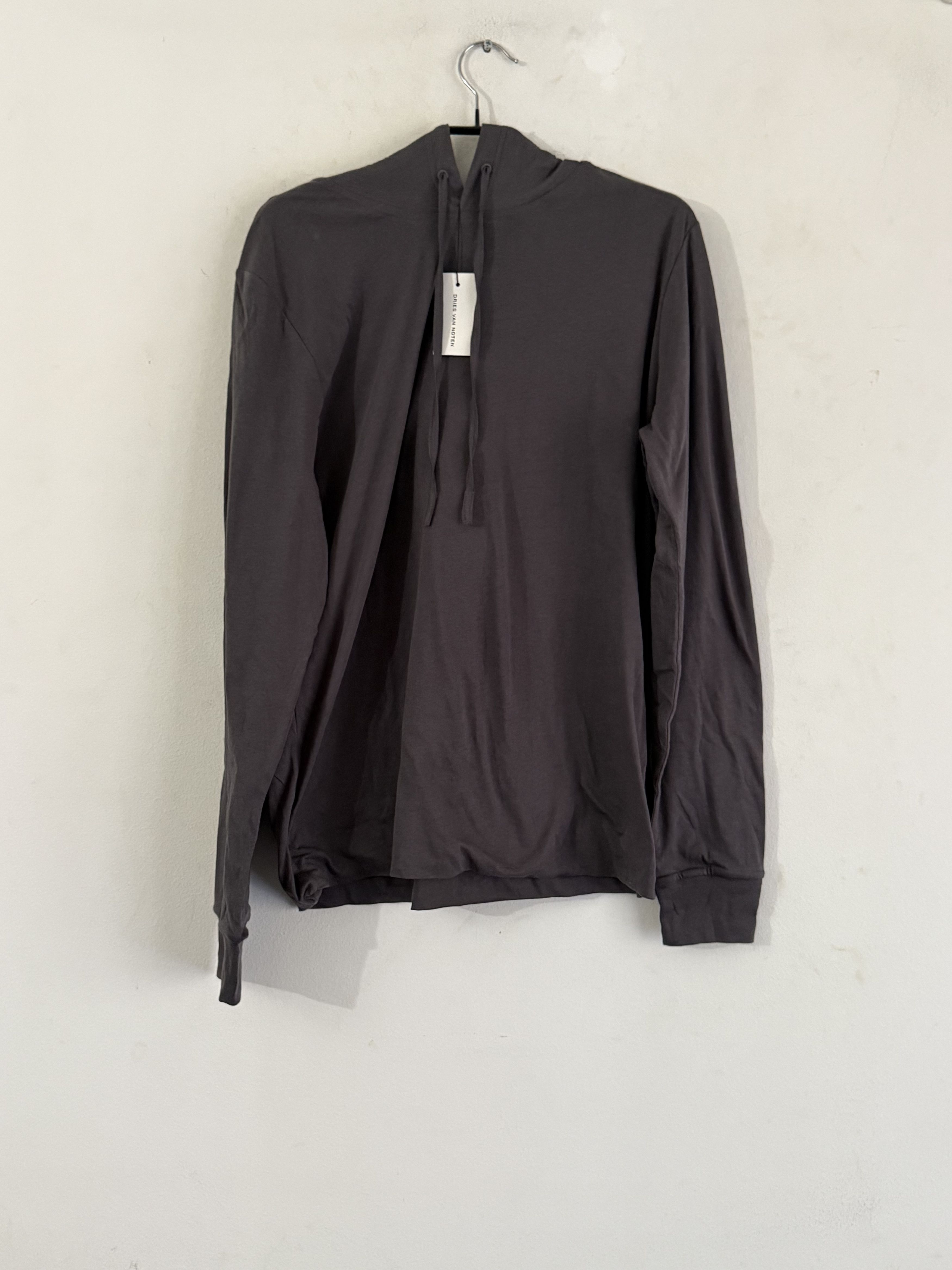 Dries Van Noten Gray Drawstring Hoodie Double Layer Size US L / EU 52-54 / 3 - 2 Thumbnail