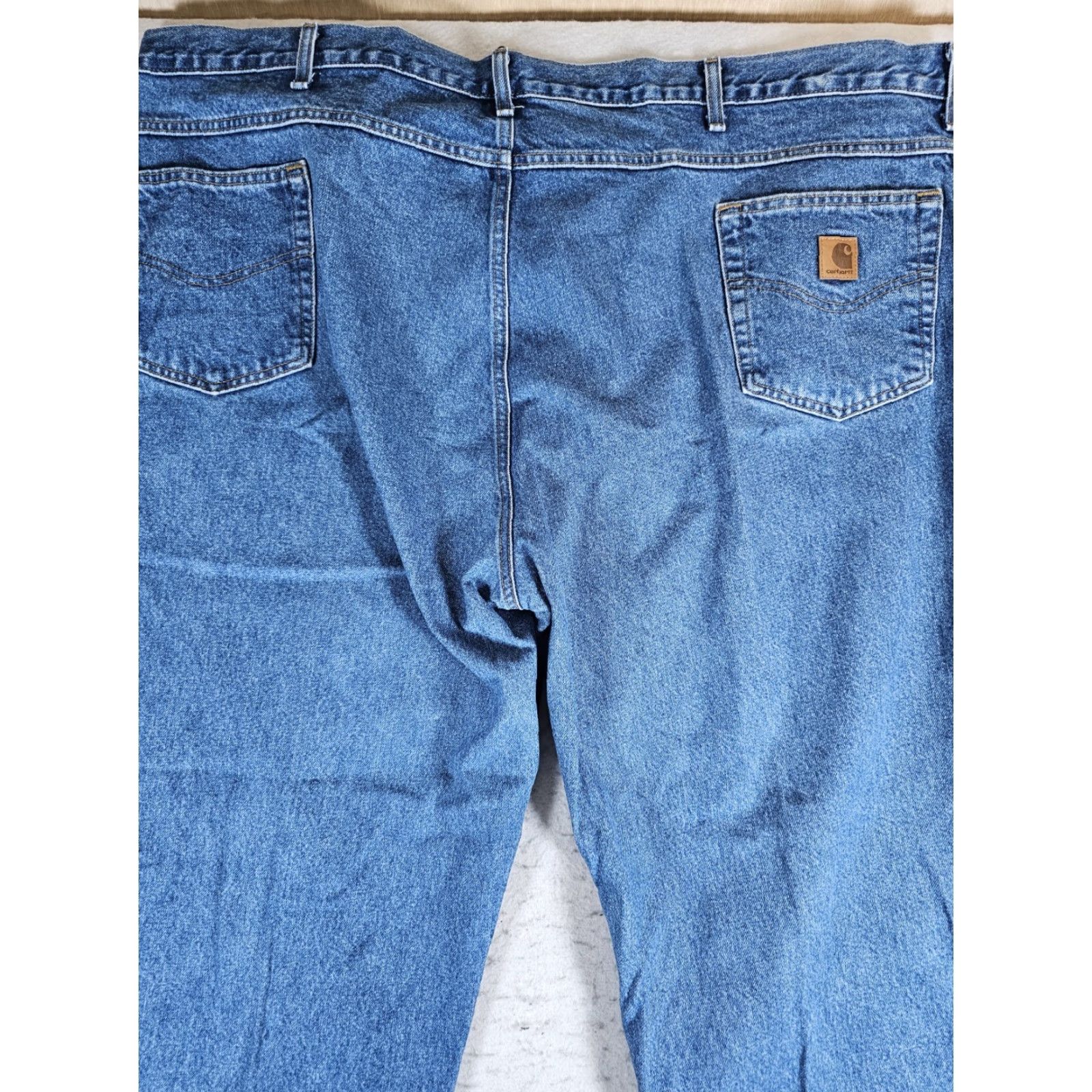 Carhartt Carhartt Jeans Blue Denim B17 DST Relaxed Fit Tapered Leg Workwear Mens 50x30 Size US 34 / EU 50 - 5 Thumbnail