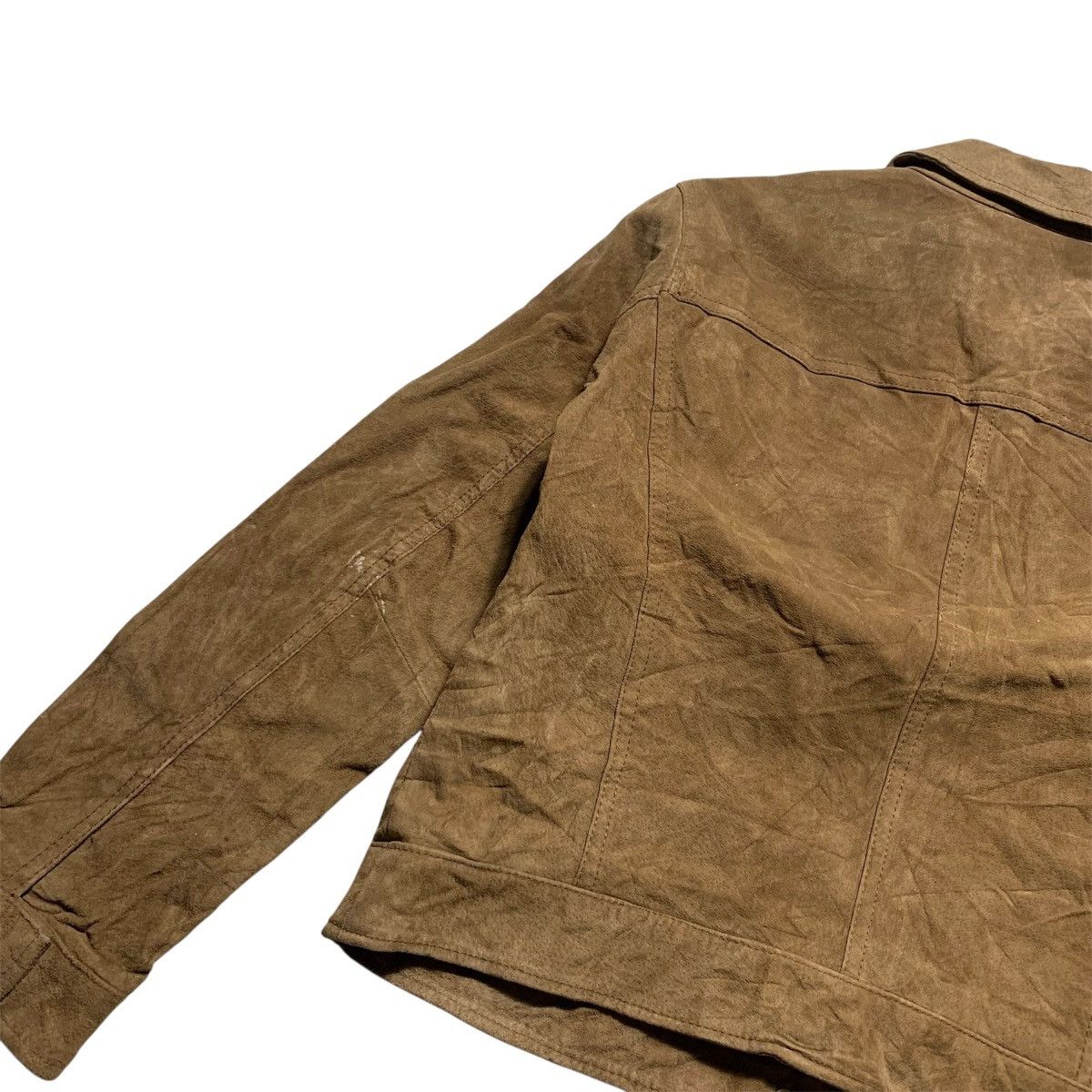 Mango 2000s Mango Real Suede Leather Jacket Classy Style Brown Size L / US 10 / IT 46 - 13 Thumbnail