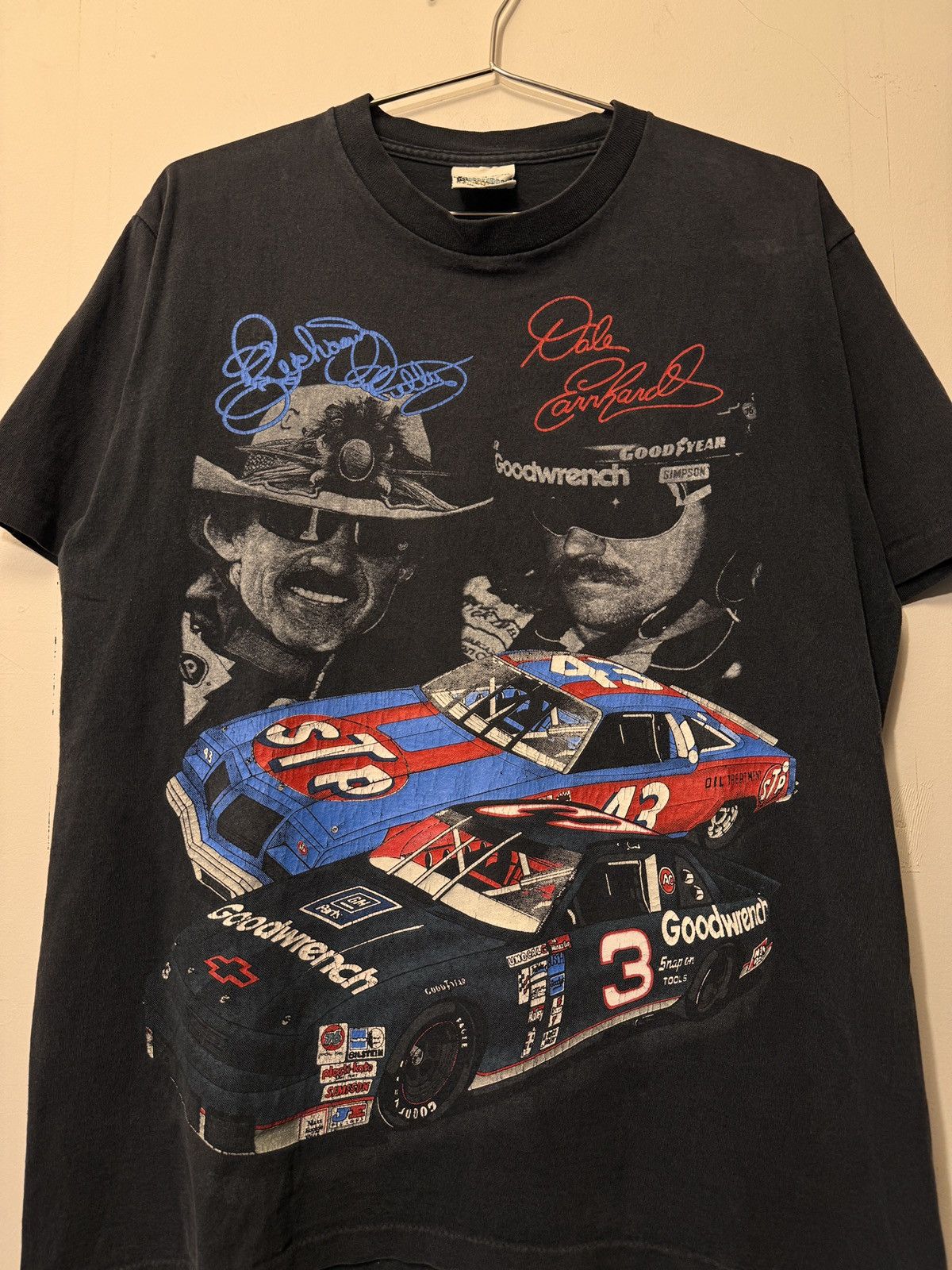 Vintage 90s Faded NASCAR Dale Earnhardt Shirt Thrashed ERD Grunge Size US L / EU 52-54 / 3 - 6 Thumbnail