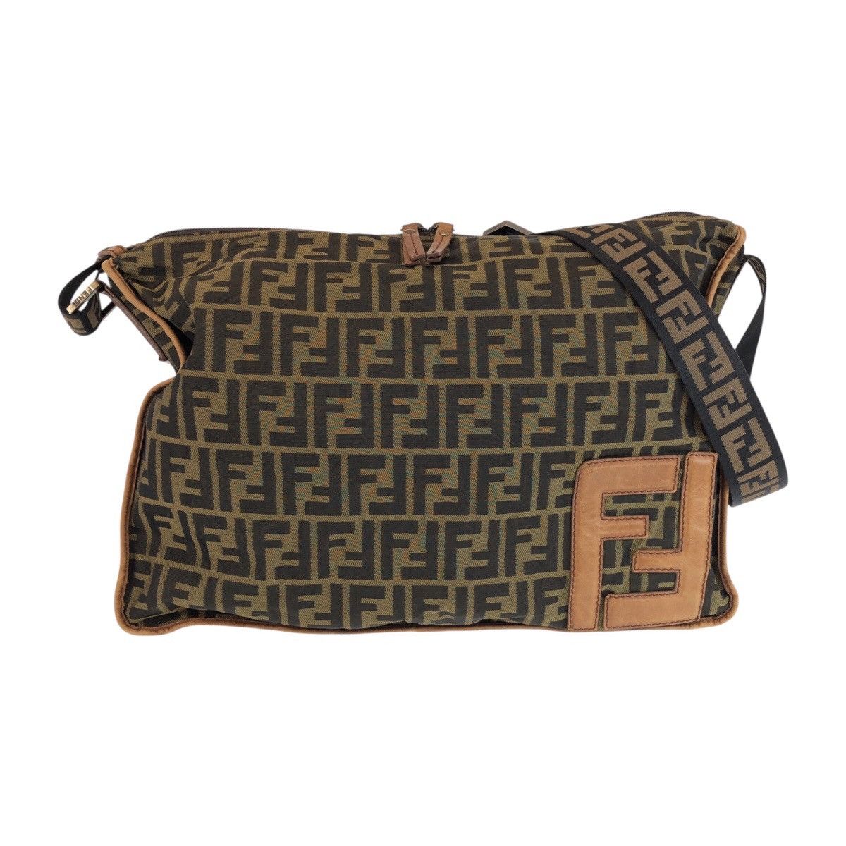 Fendi Fendi Fendi Zucca Nylon Leather Shoulder Bag Textile Shoulder Bag 7VA148 DUTY FREE for USA Size ONE SIZE - 1 Thumbnail