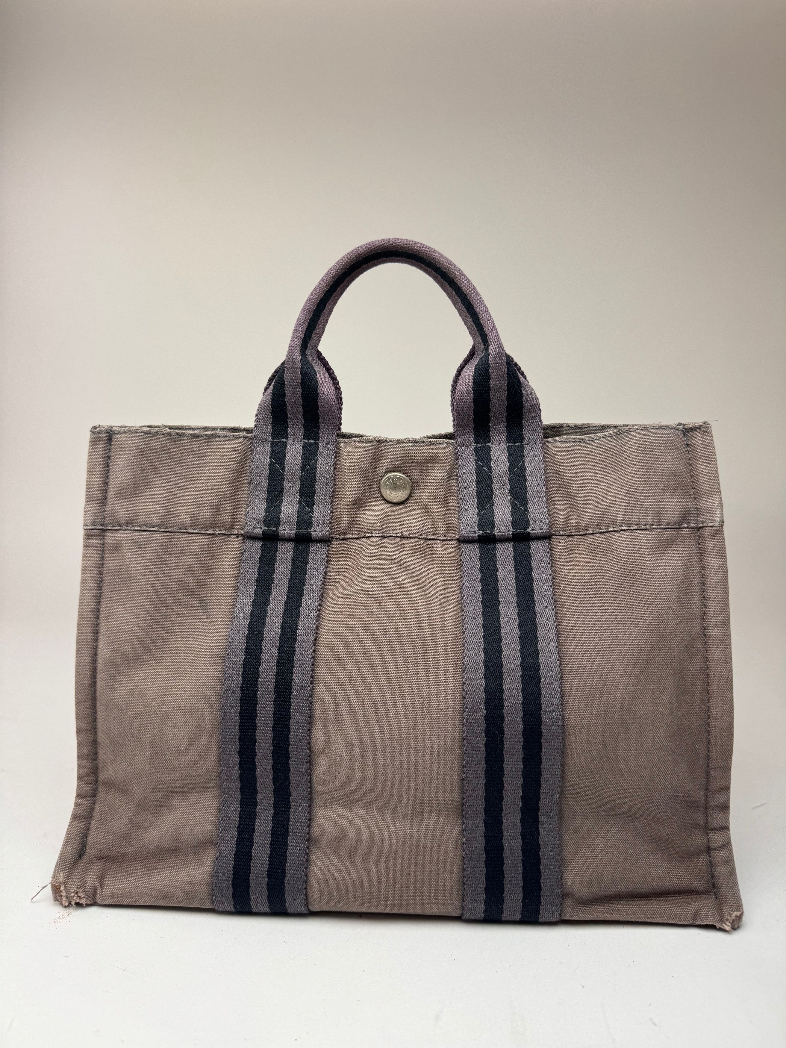 Other Vintage Hermes cotton mini tote grey Size ONE SIZE - 1 Thumbnail