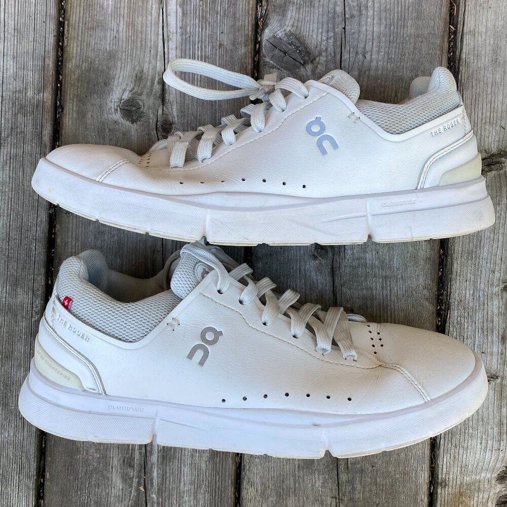 On On Cloud The Roger Clubhouse Lace Up Low Top White Sneaker Size US 9 / EU 42 - 2 Thumbnail