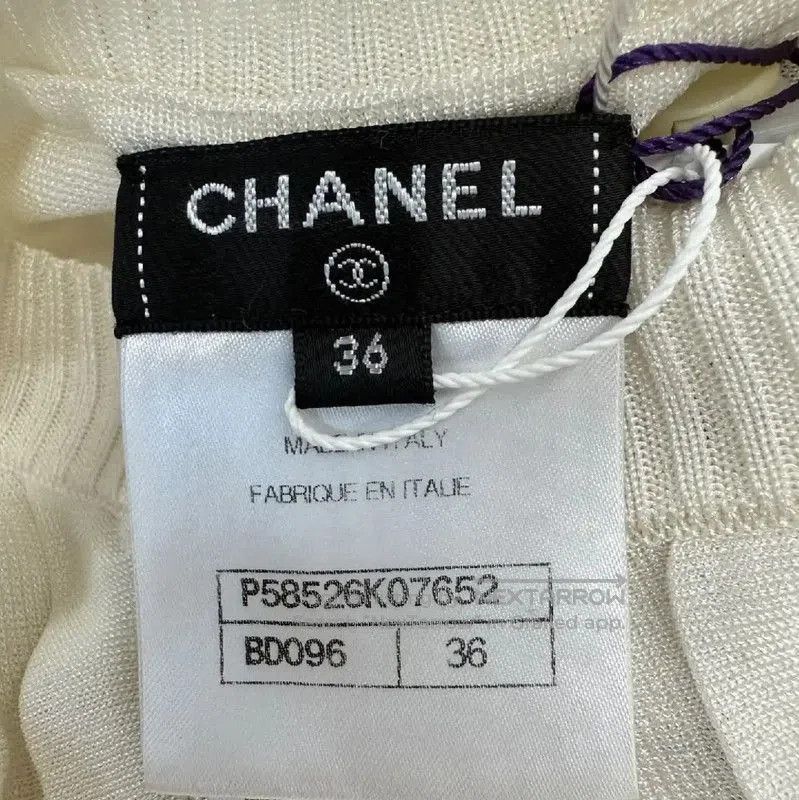 Chanel Chanel White Pleated Women's Pullover Sweater . Size M / US 6-8 / IT 42-44 - 3 Thumbnail