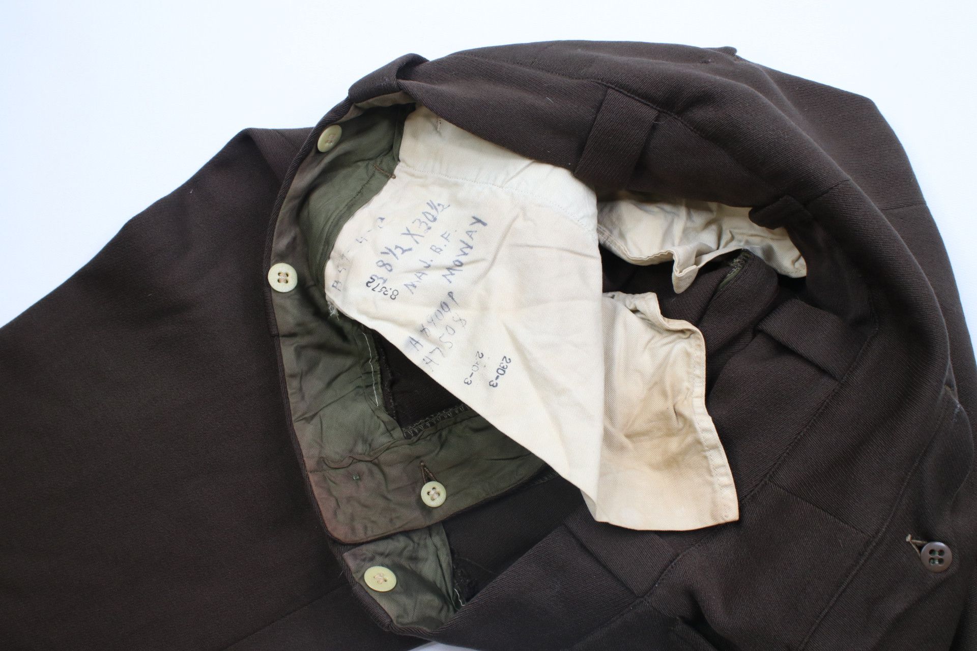 Vintage Vintage 50s Military Wool Blend Wide Leg Pants Trousers Size US 36 / EU 52 - 9 Thumbnail