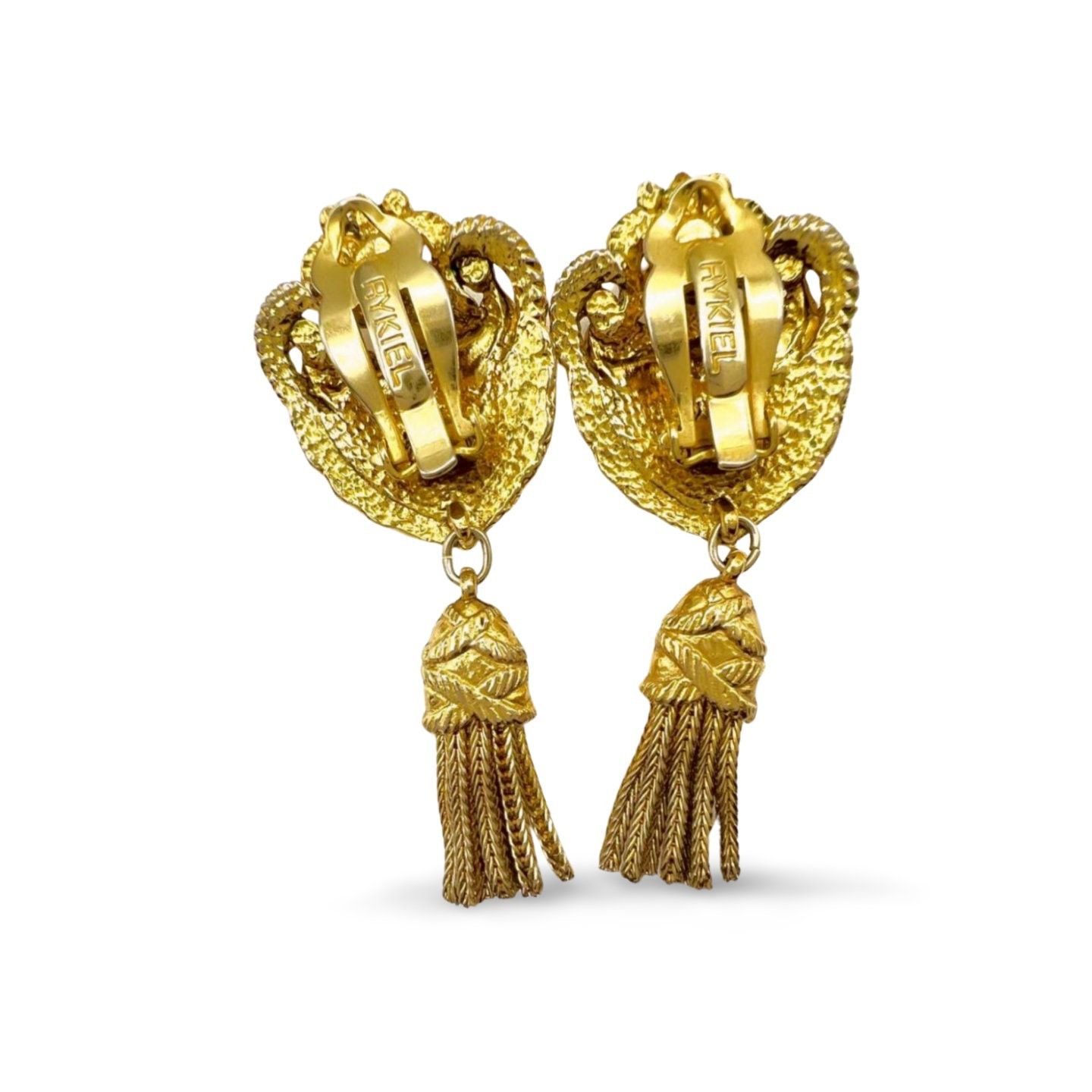 Sonia Rykiel Vintage Sonia Rykiel golden dangle earrings with emblem top Size ONE SIZE - 6 Thumbnail