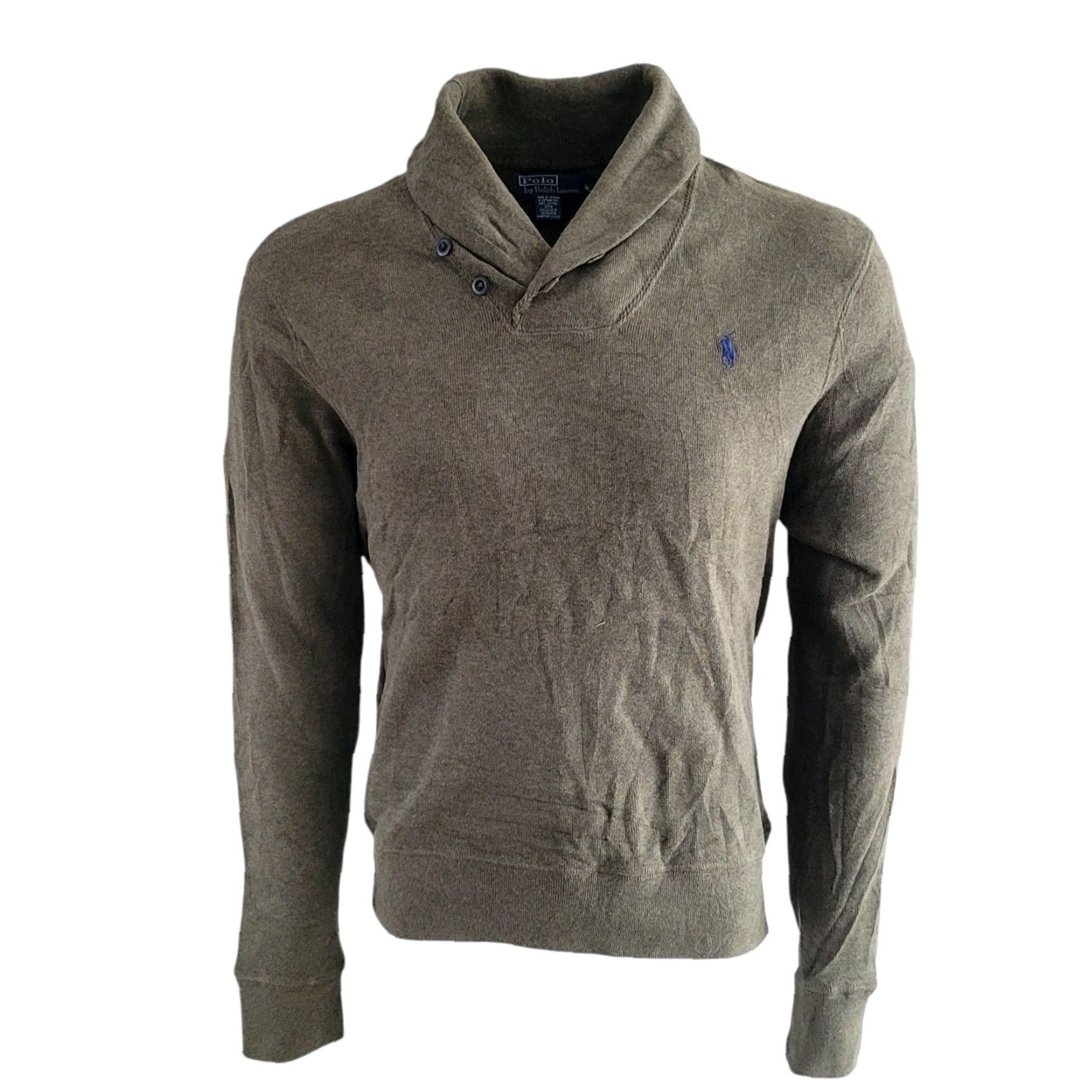 Polo Ralph Lauren Polo Ralph Lauren Shawl Collar Sweatshirt Olive Green M Size US M / EU 48-50 / 2 - 2 Thumbnail