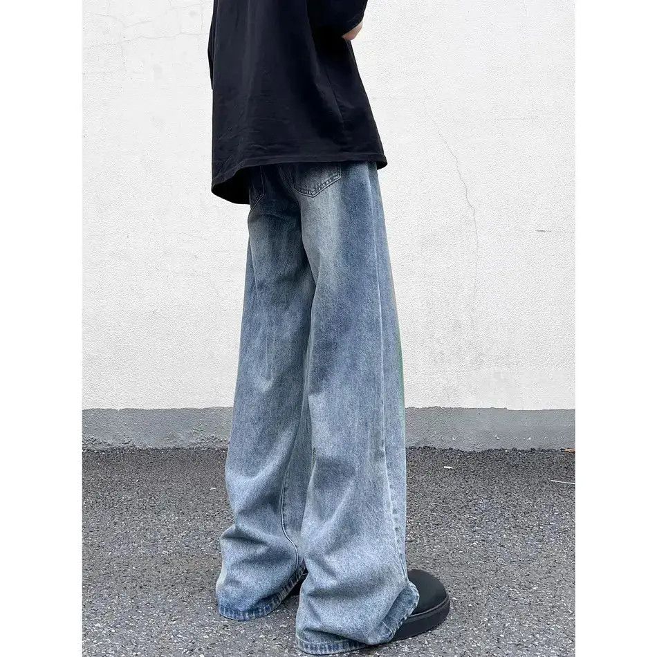 Japanese Brand Retro loose wide leg graffiti jeans Size US 30 / EU 46 - 3 Thumbnail