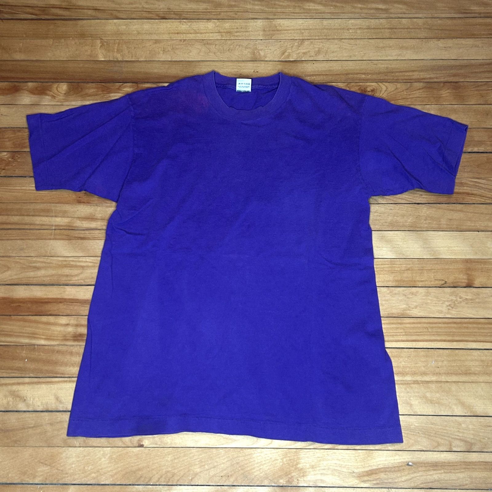 Fruit Of The Loom Vintage Blank Purple T-Shirt Large Size US L / EU 52-54 / 3 - 1 Thumbnail