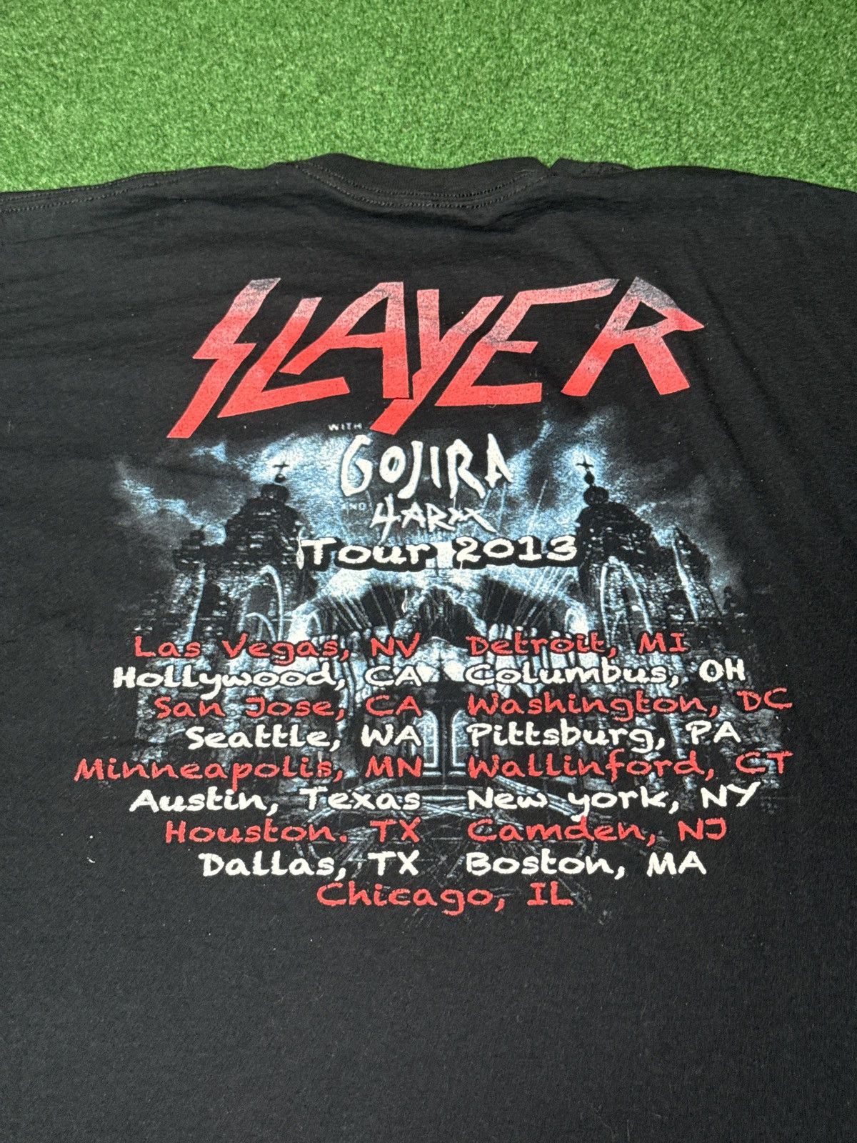 Band Tees Slayer Heavy Metal Grunge Concert Large Black T Shirt Size US L / EU 52-54 / 3 - 4 Thumbnail