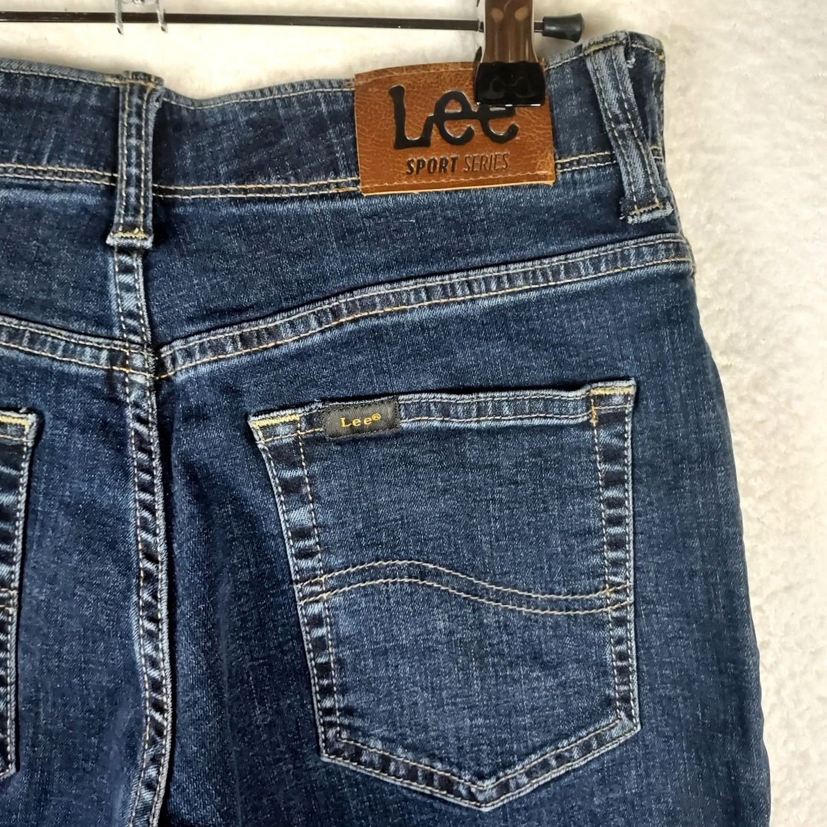 Lee Lee X Treme Comfort Jeans Womens 16 Slim Straight Active Stretch NWT Blue Denim 5-Pocket Regular Button Womens Jeans Closeout NWT Size 38" / US 16 / IT 52 - 7 Thumbnail