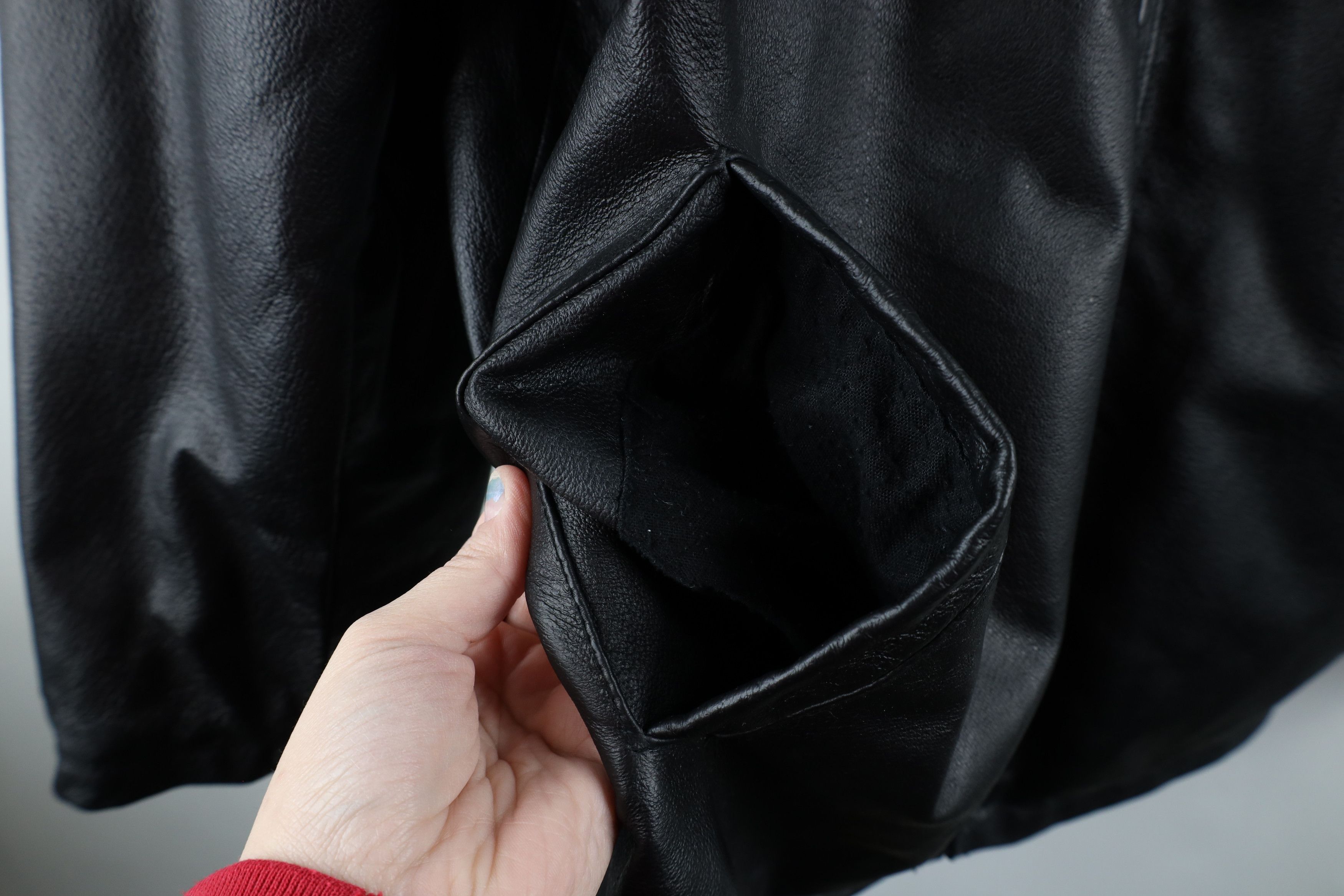 Vintage Vintage 90s Streetwear Leather Full Zip Bomber Jacket Black Size US L / EU 52-54 / 3 - 4 Thumbnail
