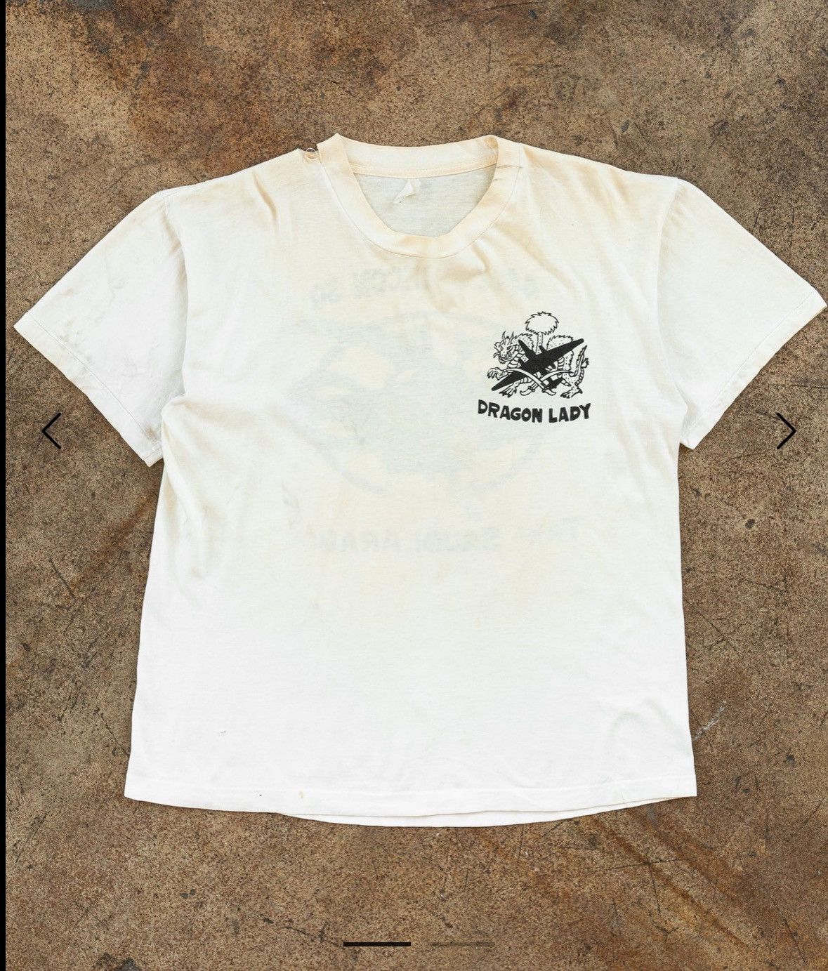 Unsound Rags × Vintage Vintage SINGLE STITCHED "DRAGON LADY" TEE - 1980S Size US L / EU 52-54 / 3 - 1 Thumbnail