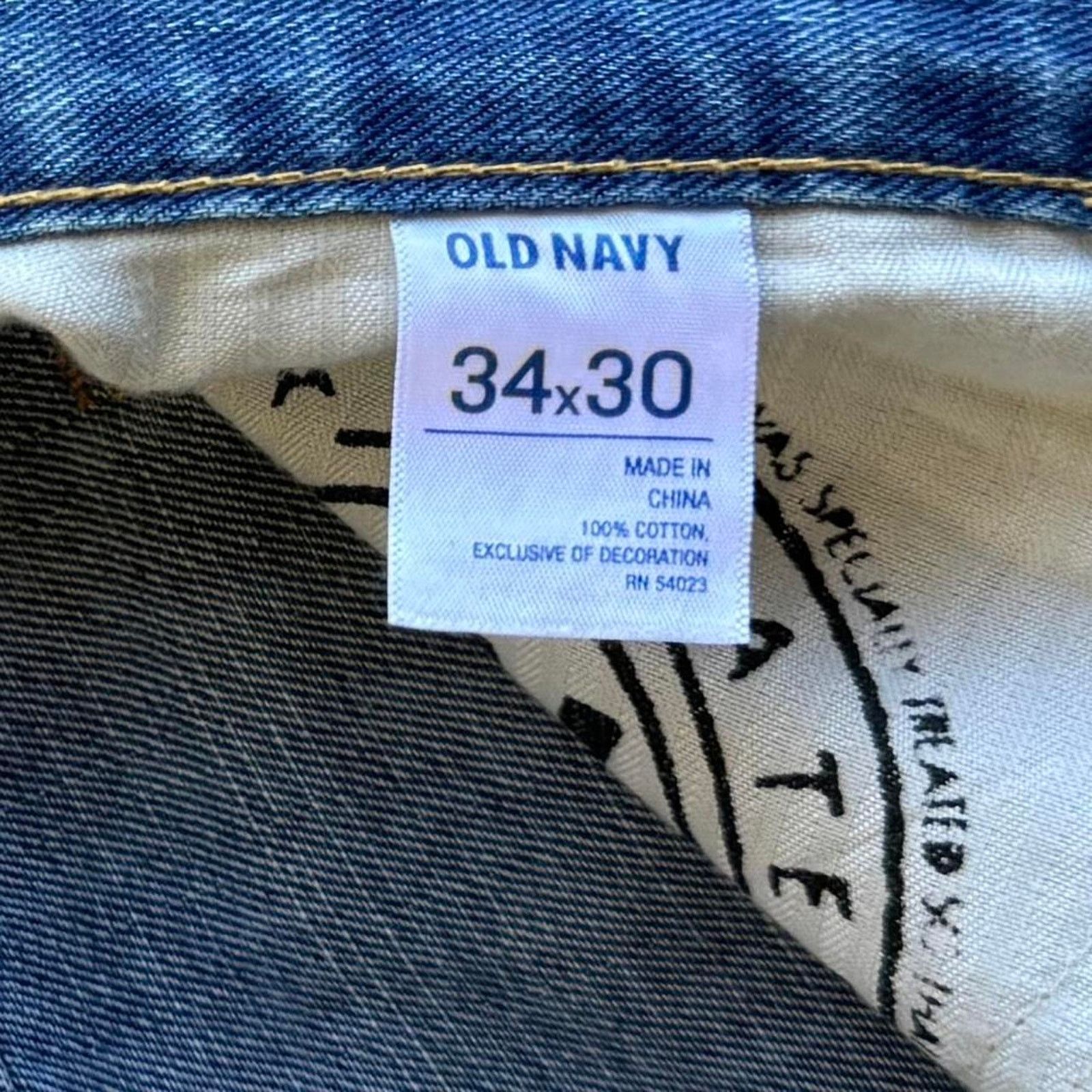 Vintage Old Navy Light Wash Premium Denim Jeans Size US 34 / EU 50 - 5 Thumbnail