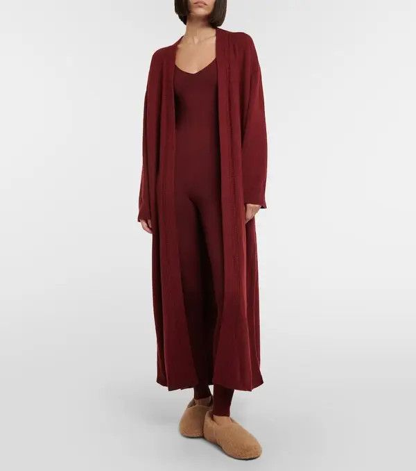 Loro Piana o1srvl11e1024 Cocooning Full Length Bodysuit in Burgundy Size 28" / US 6 / IT 42 - 8 Thumbnail