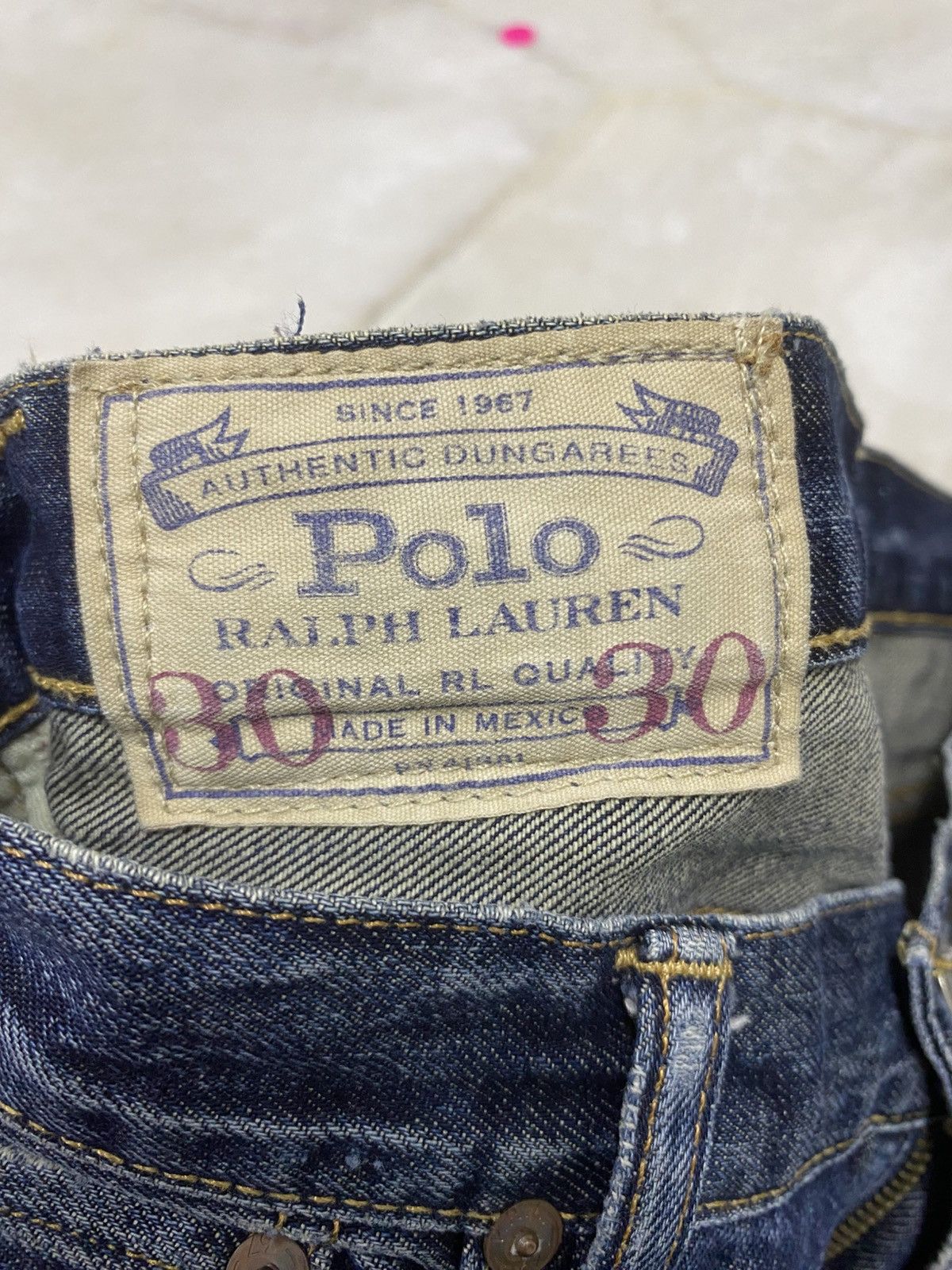 Polo Ralph Lauren Size 31x30 Vintage Polo Ralph Lauren Distressed Jeans Faded Size US 31 - 7 Thumbnail