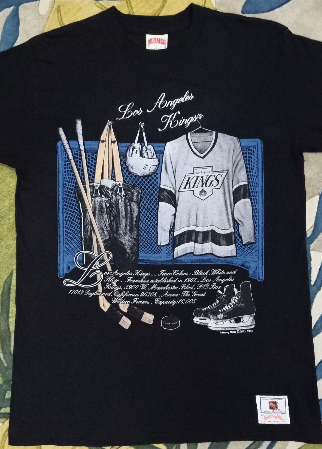 NHL × Nutmeg × Vintage Vintage 90s NHL Los Angeles Kings T-shirt Size US L / EU 52-54 / 3 - 4 Thumbnail