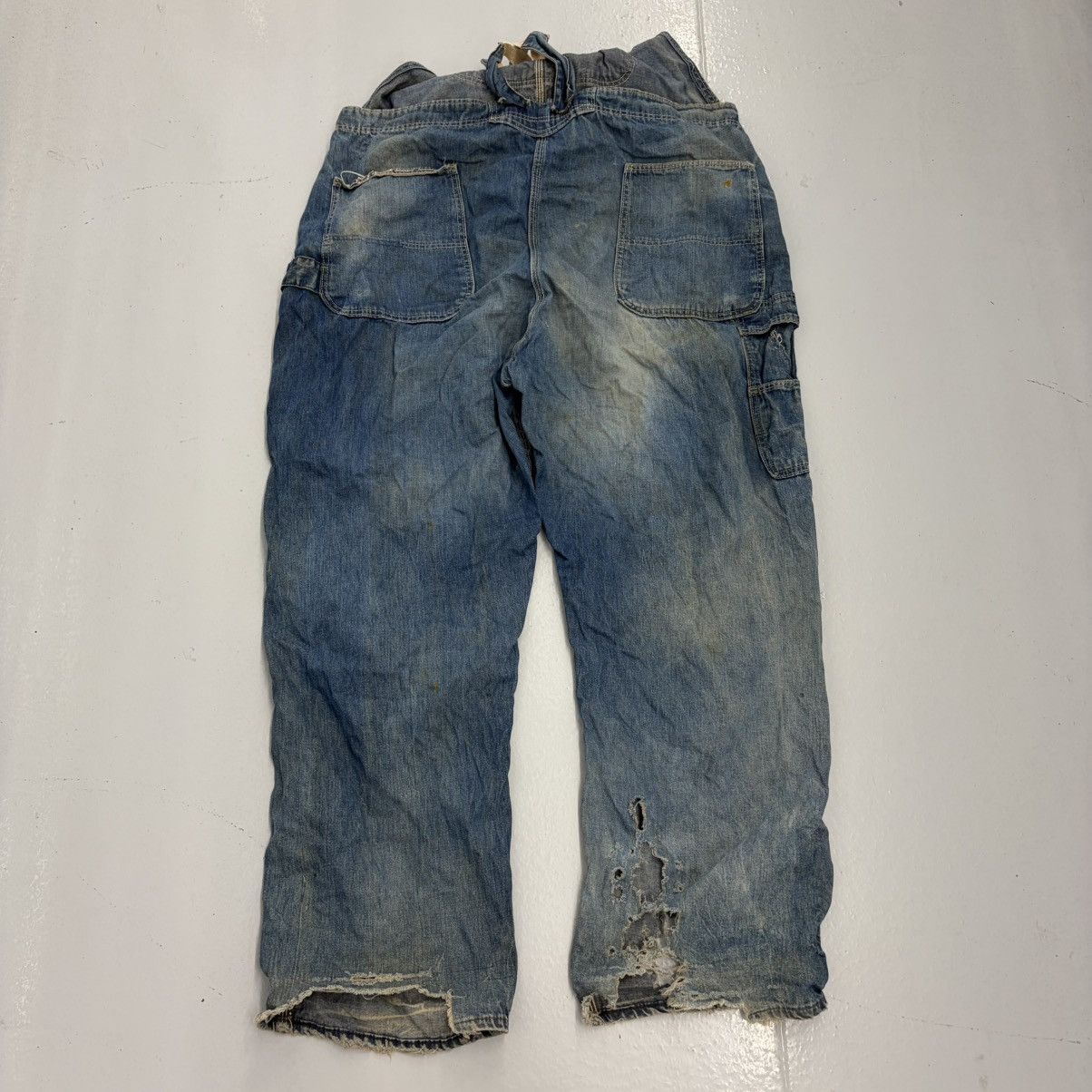 Other Vintage 50s Pointer Brand Distressed Denim Overalls 46x31 Size US 44 / EU 60 - 5 Thumbnail