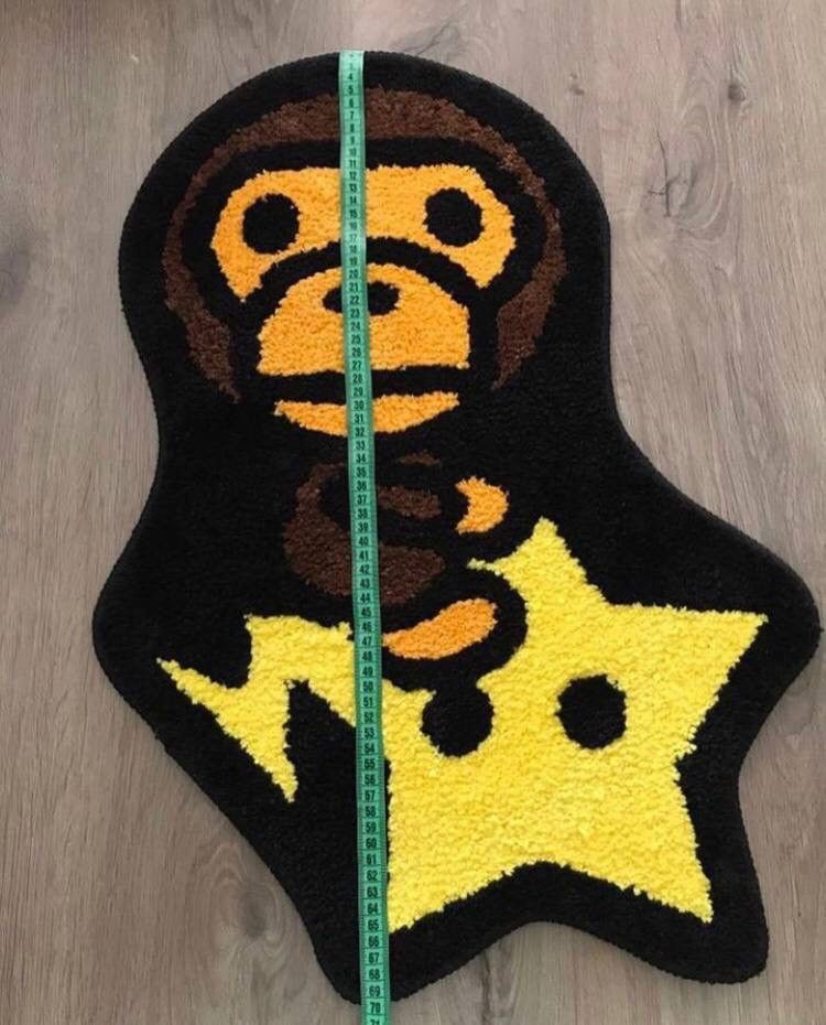Bape Bape Baby Milo Sta Rug Brown/Yellow Size ONE SIZE - 3 Thumbnail