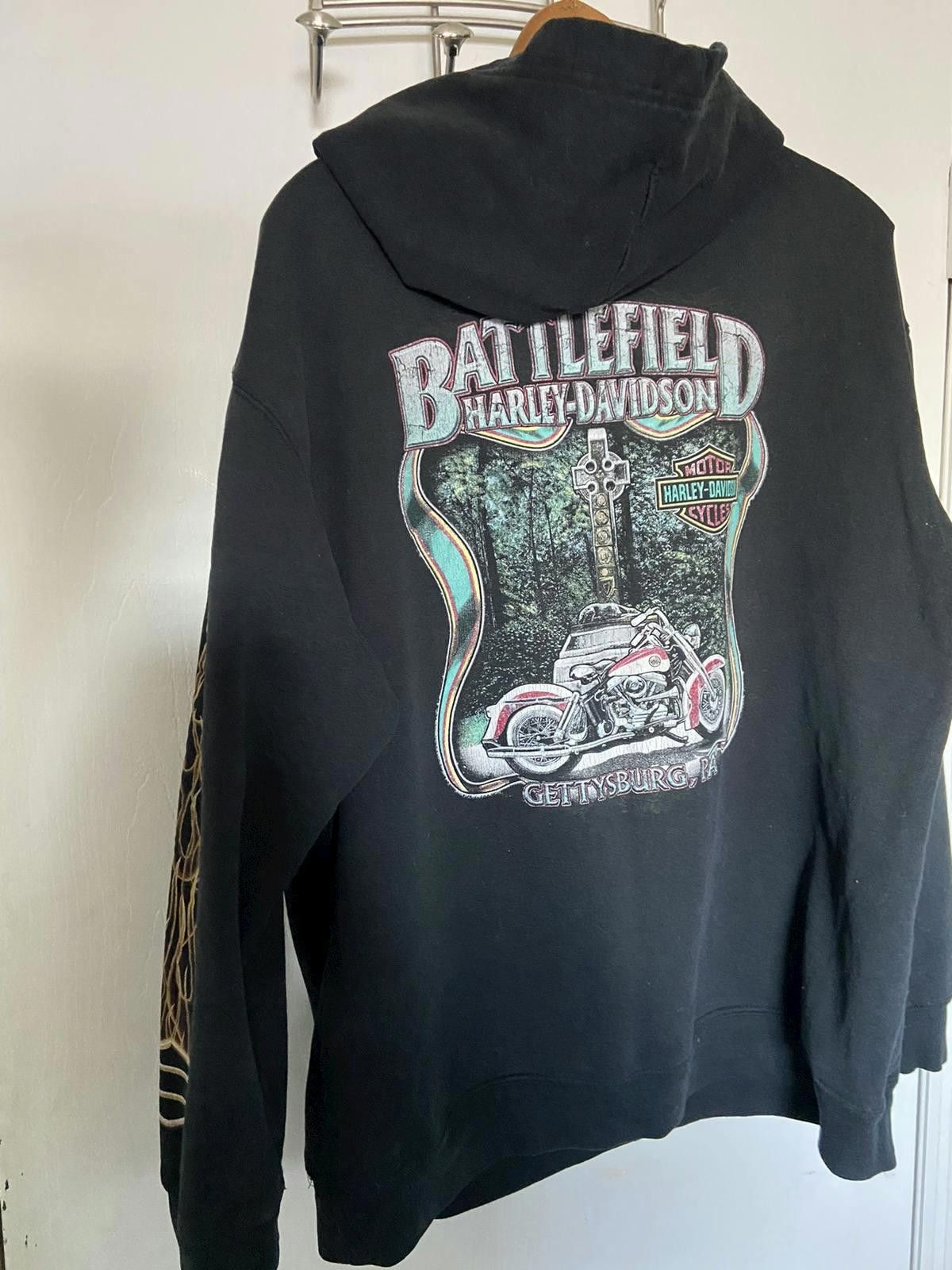 Harley Davidson Vintage Harley Davidson Flame 1/4 Zip Up Hoodie Size US S / EU 44-46 / 1 - 6 Thumbnail
